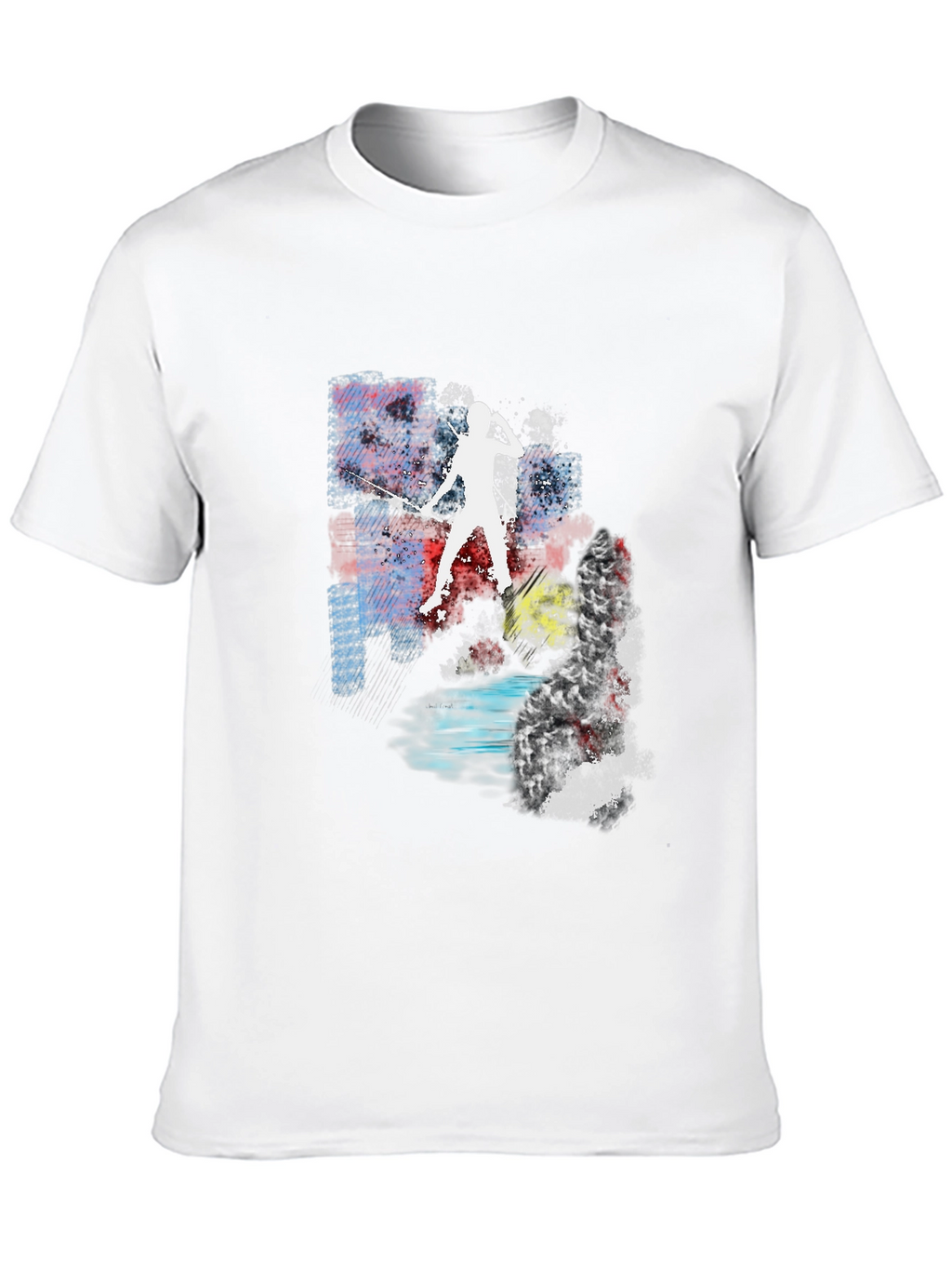 Abstract Fencing T-Shirt - Unique Graphic Tee
