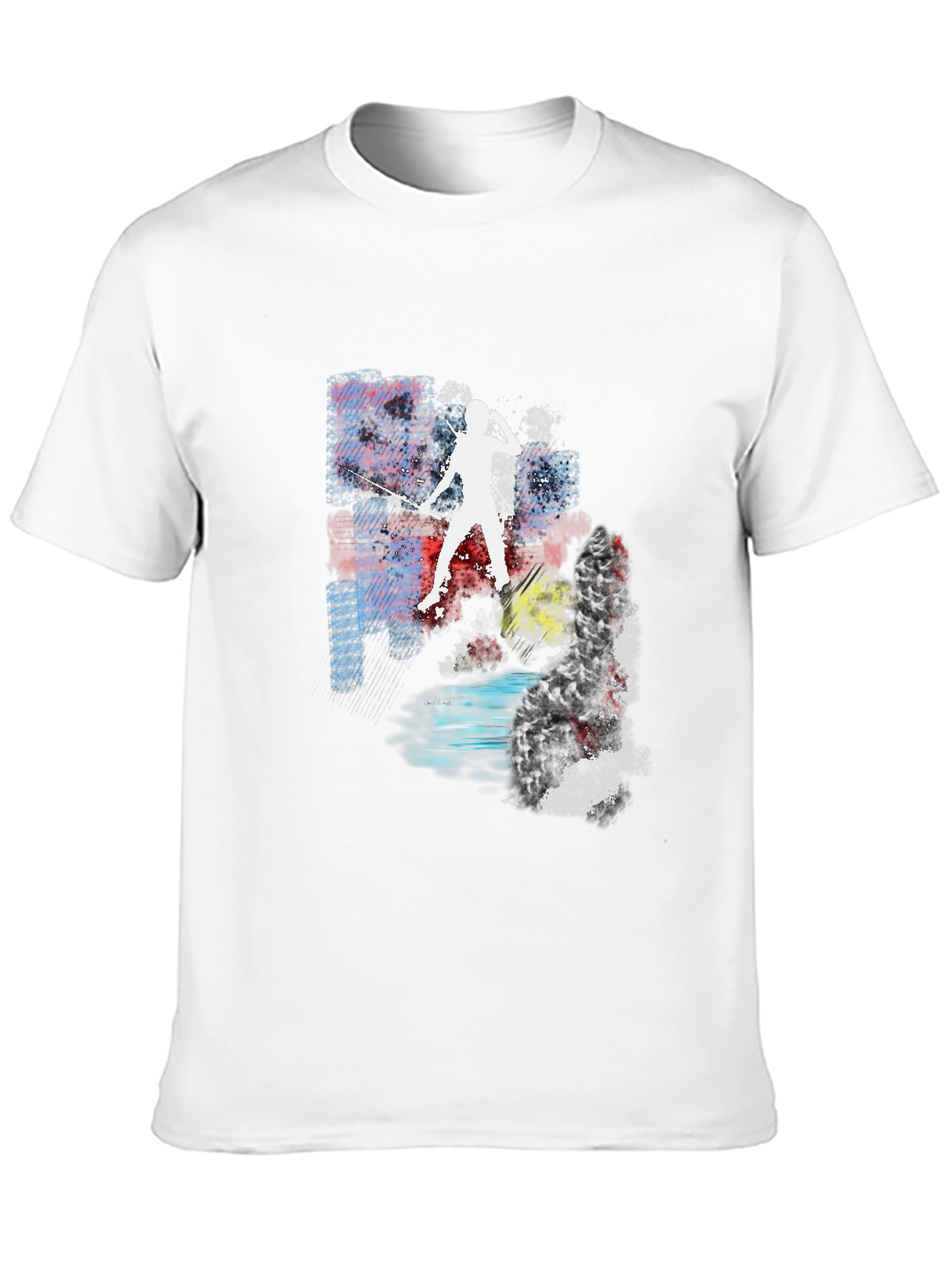 Abstract Fencing T-Shirt - Unique Graphic Tee