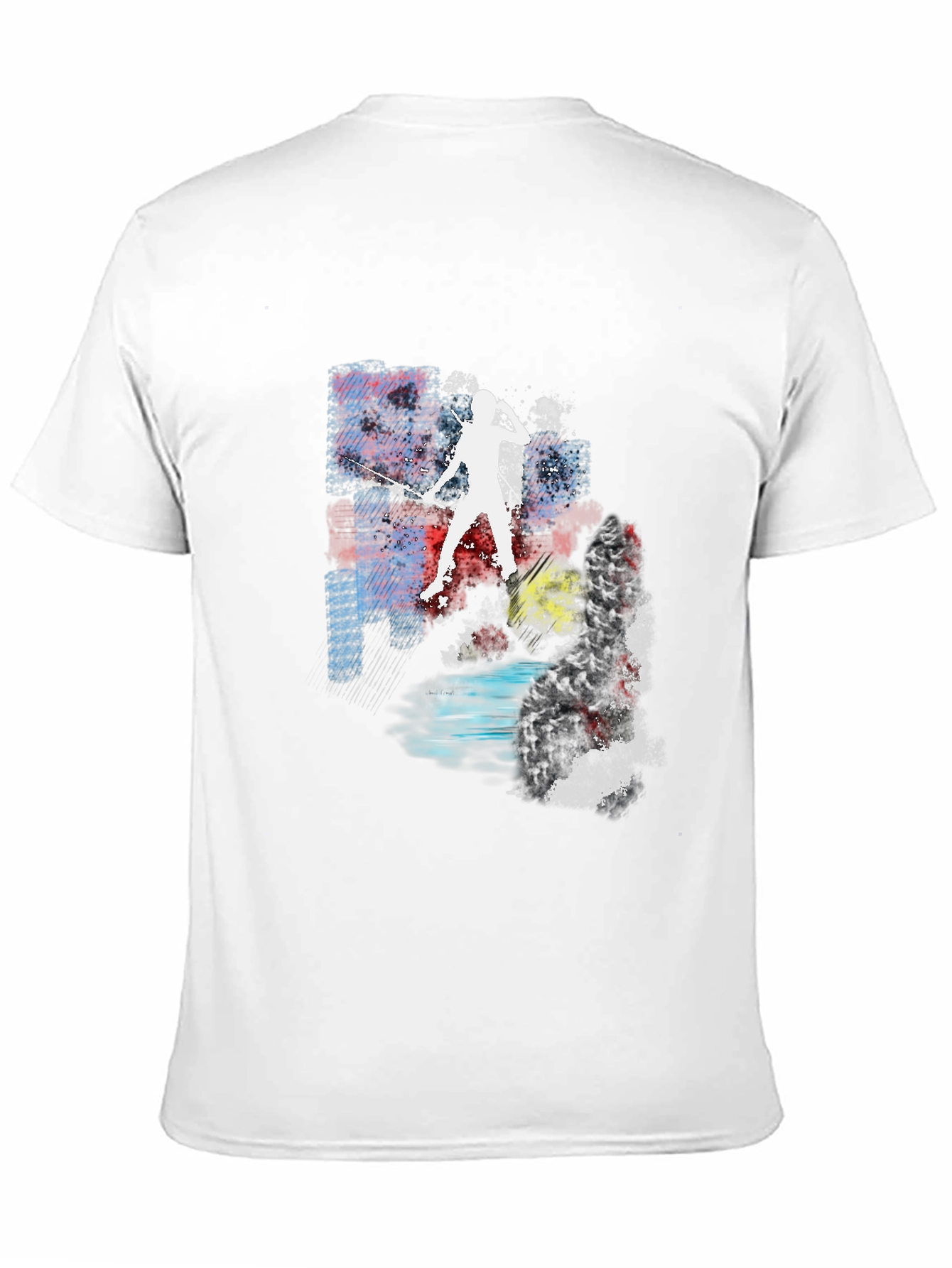 Abstract Fencing T-Shirt - Unique Graphic Tee