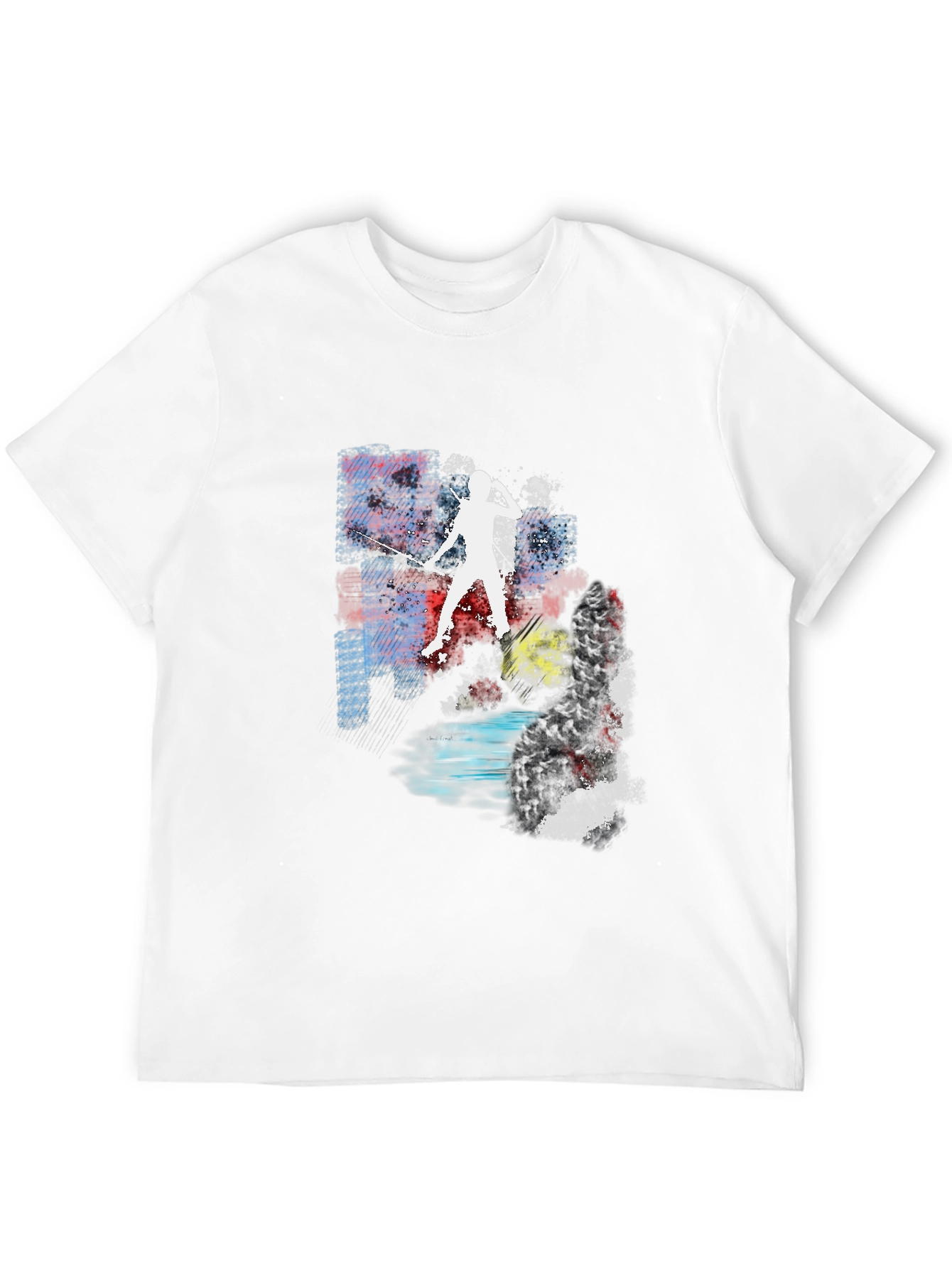 Abstract Fencing T-Shirt - Unique Graphic Tee