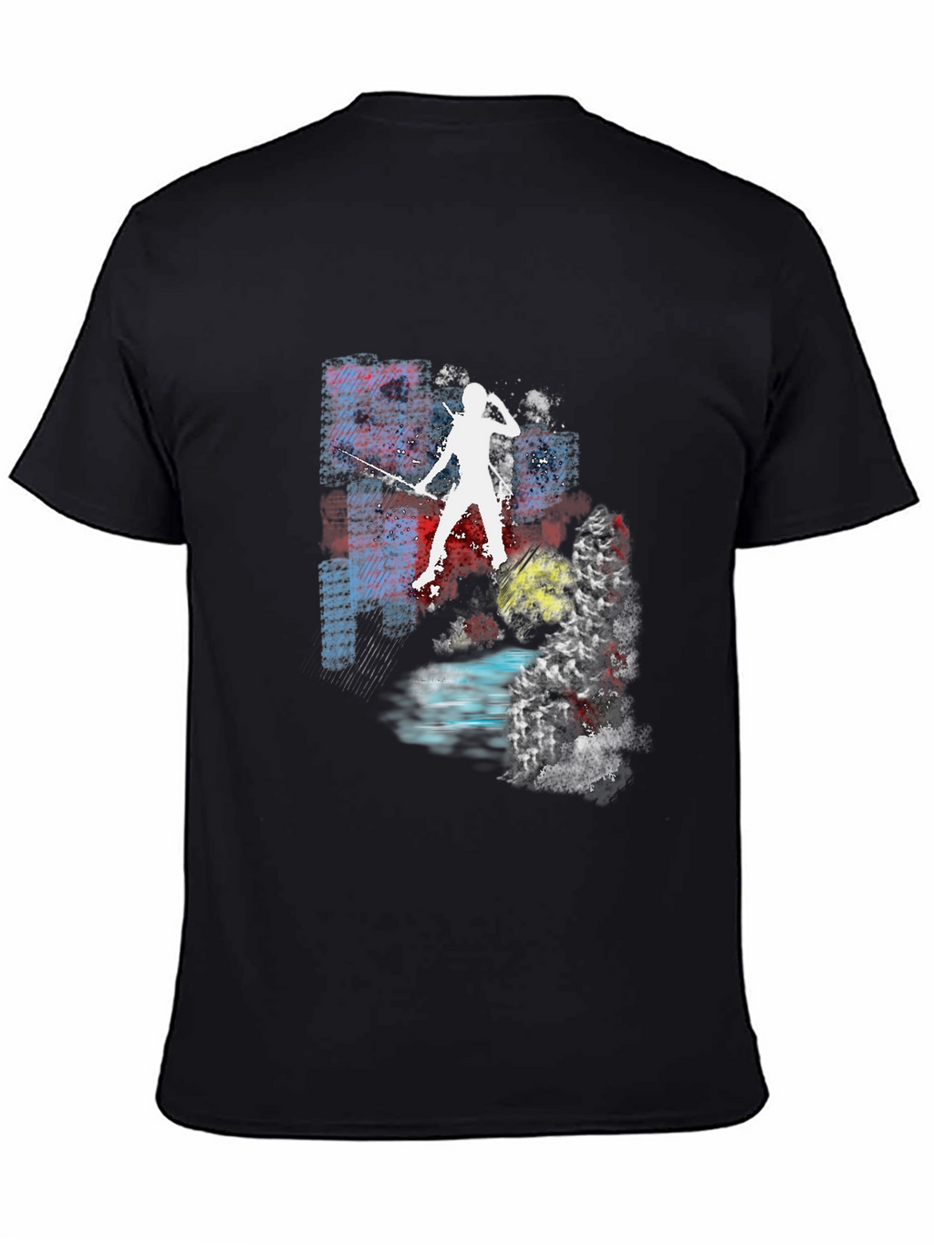 Abstract Fencing T-Shirt - Unique Graphic Tee