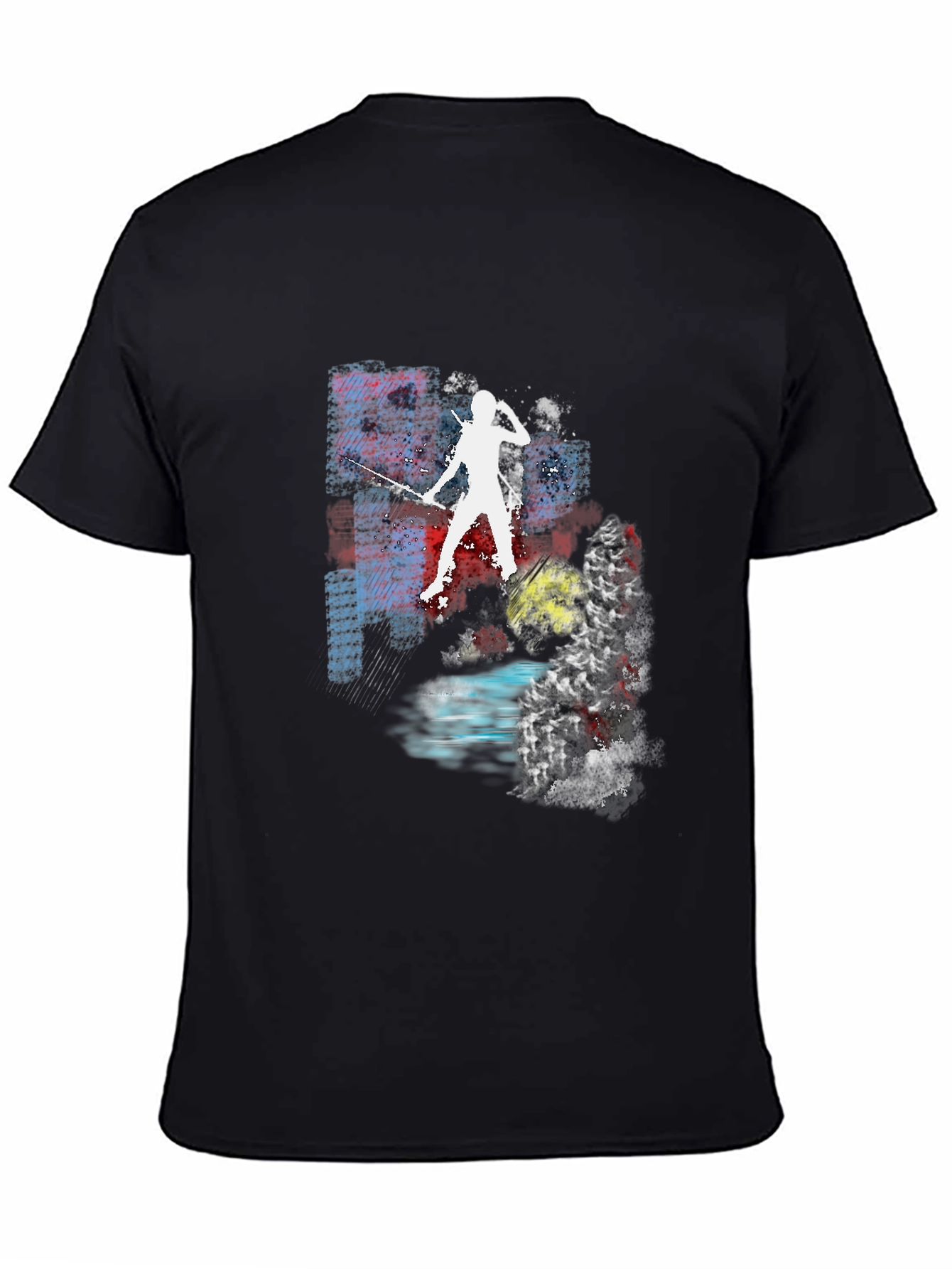 Abstract Fencing T-Shirt - Unique Graphic Tee