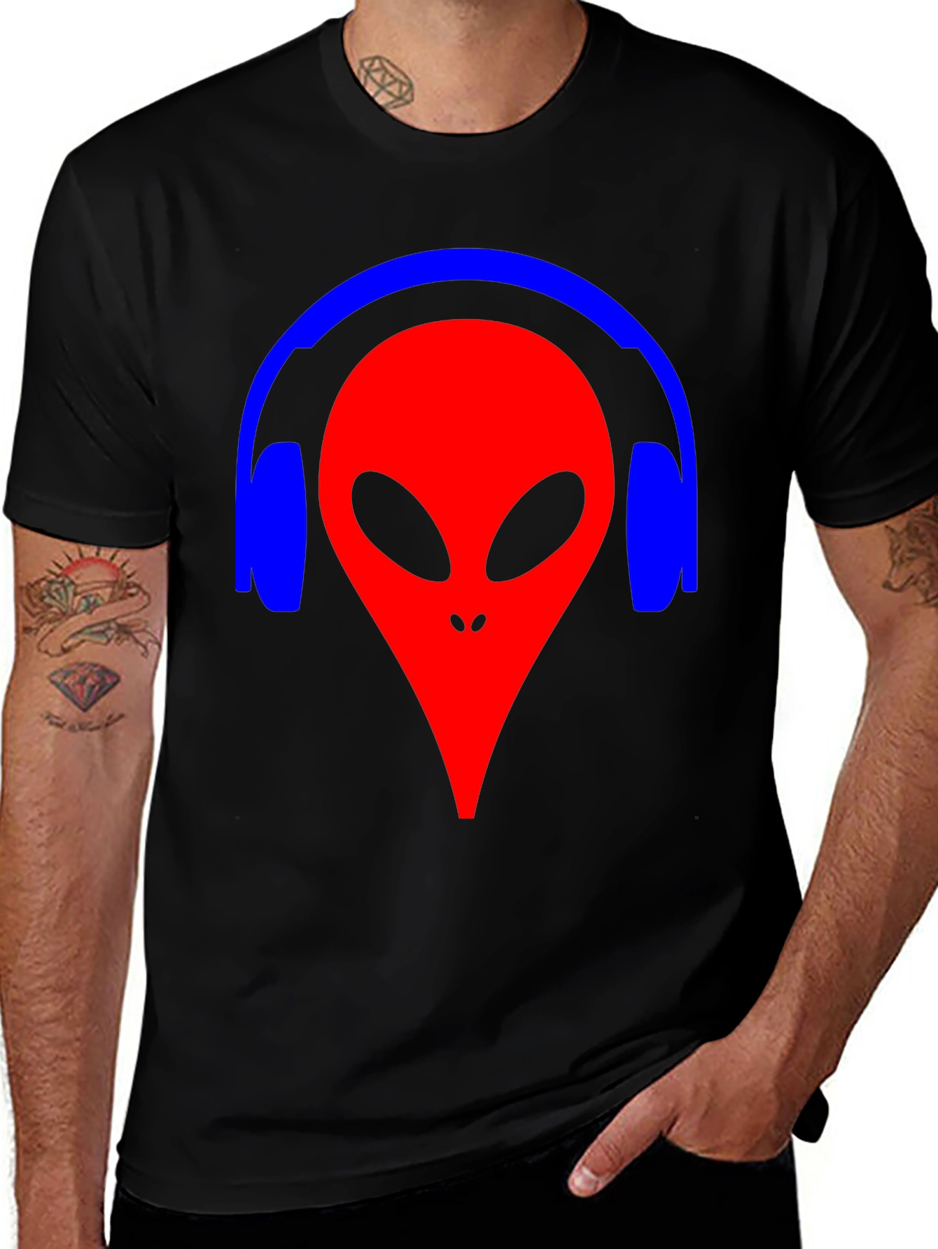 Alien Headphone Graphic Tee