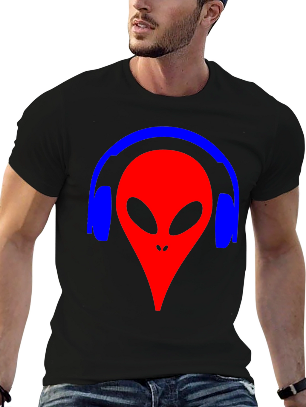 Alien Headphone Graphic Tee