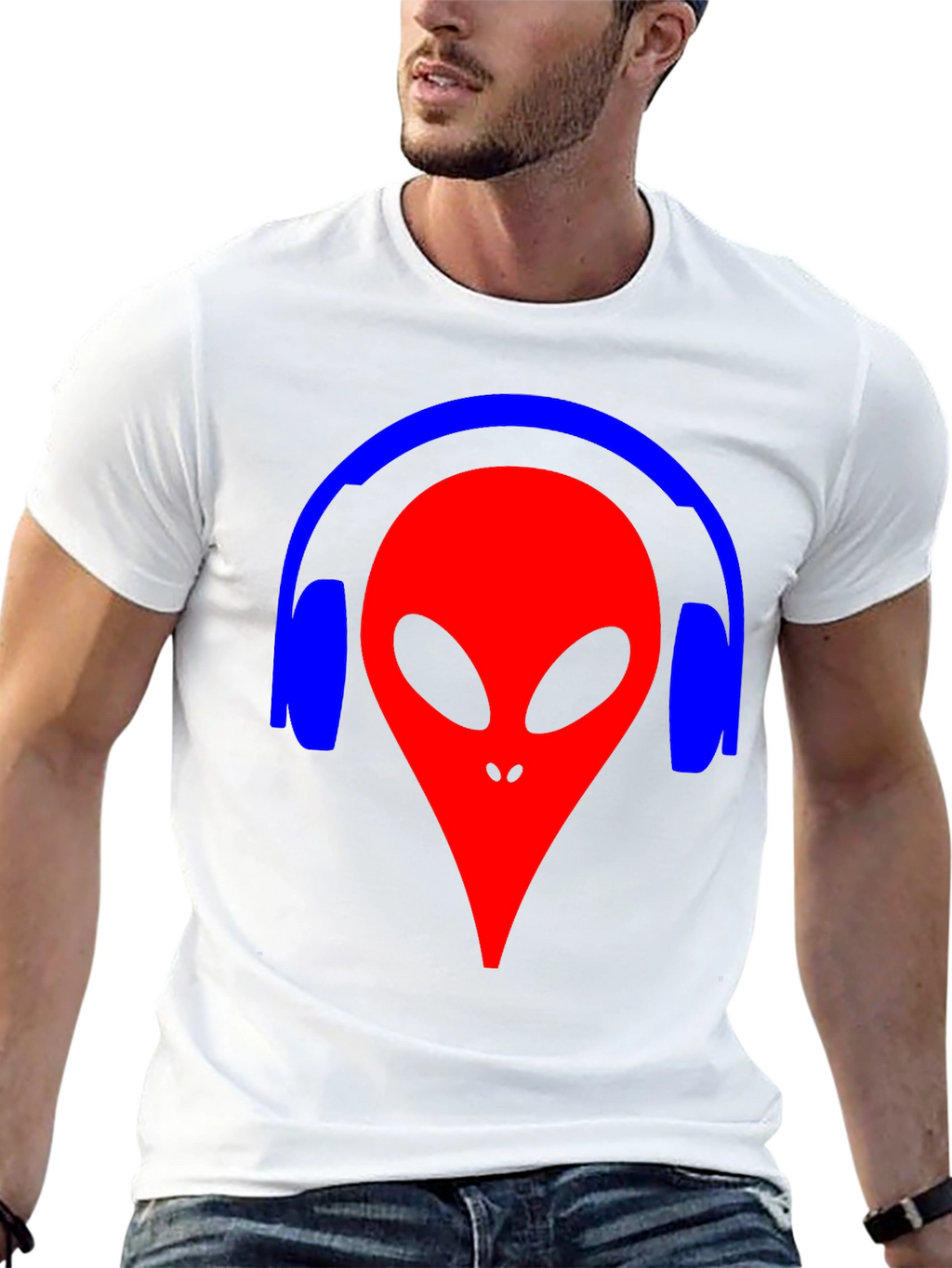 Alien Headphone Graphic Tee
