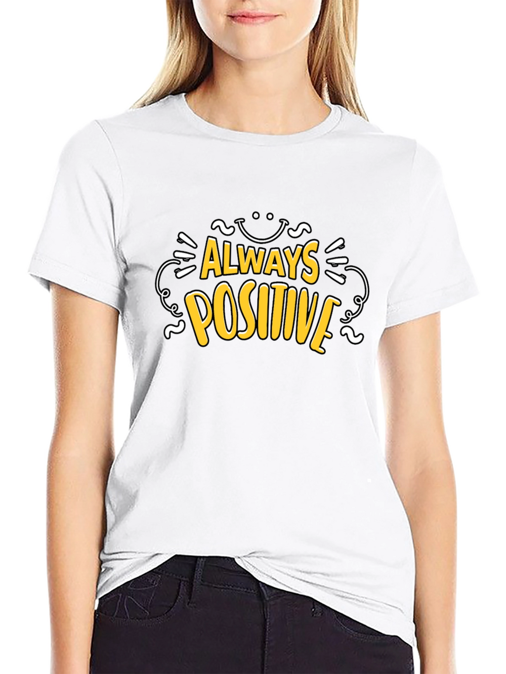 Always Positive Black T-Shirt