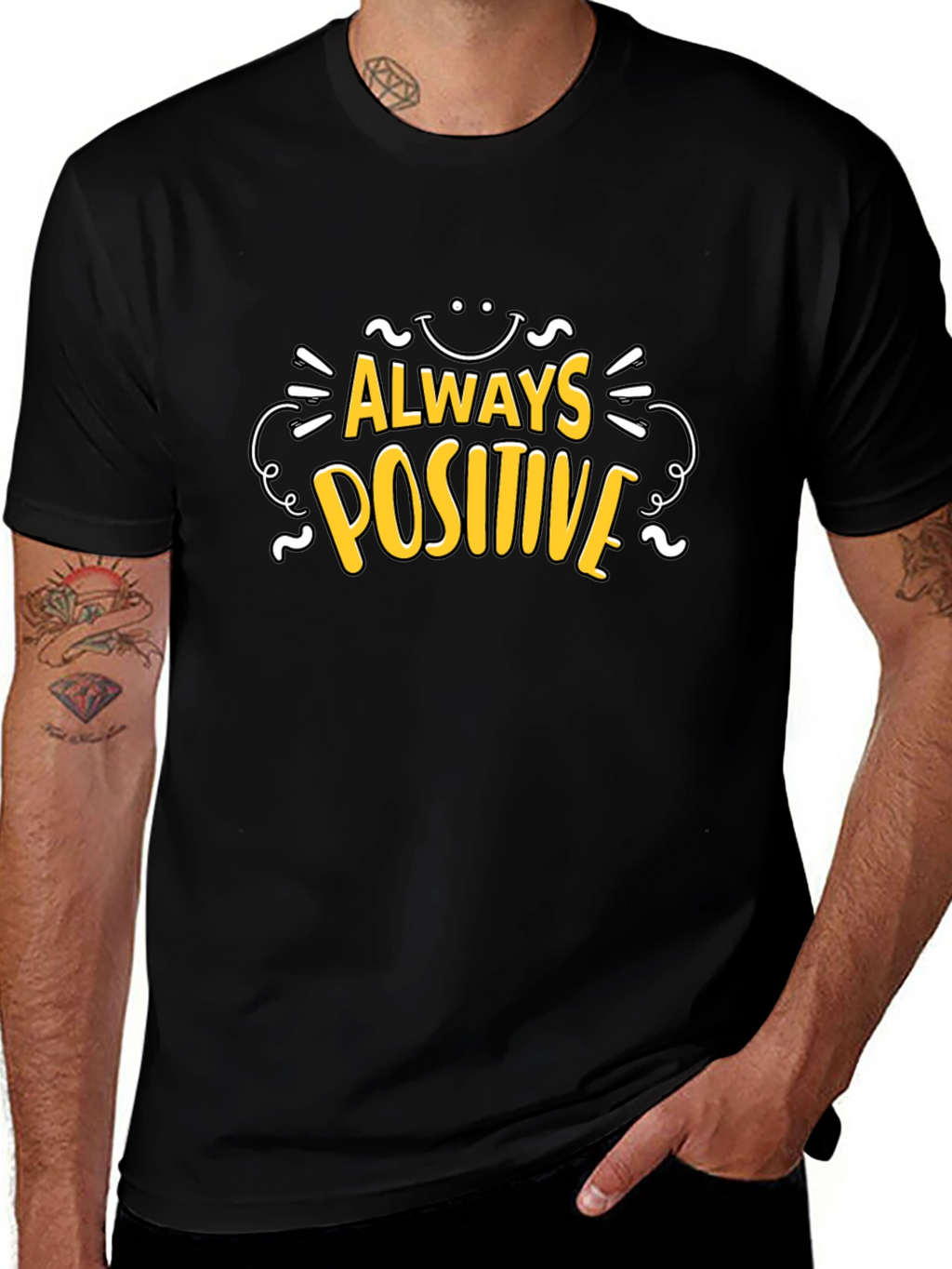 Always Positive Black T-Shirt