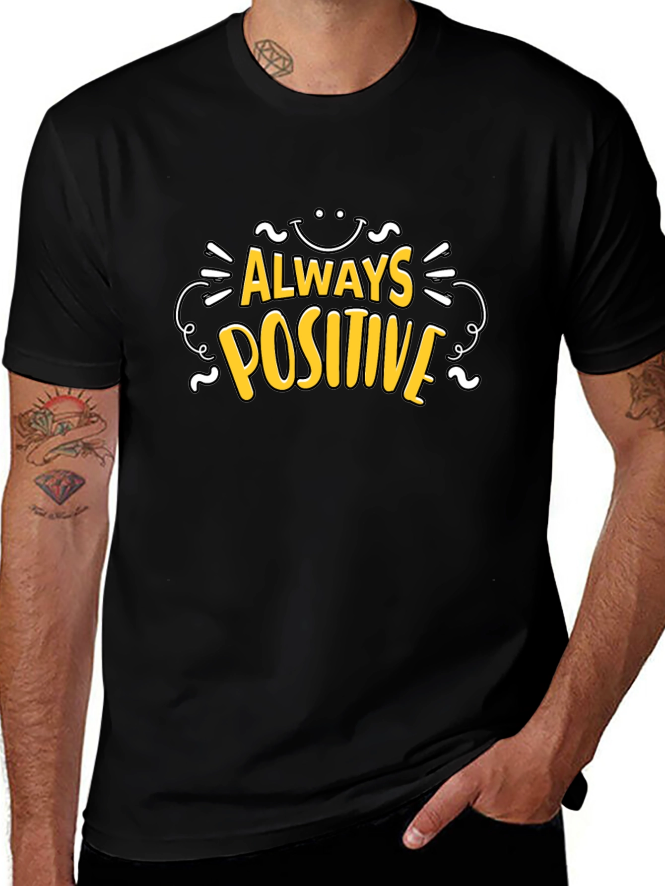 Always Positive Black T-Shirt