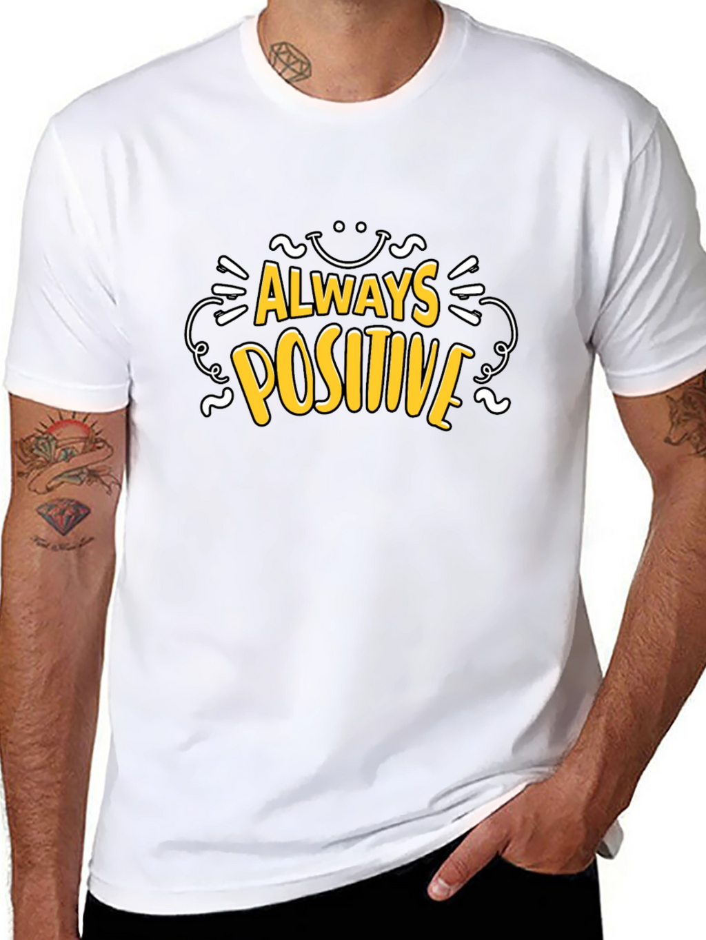 Always Positive Black T-Shirt