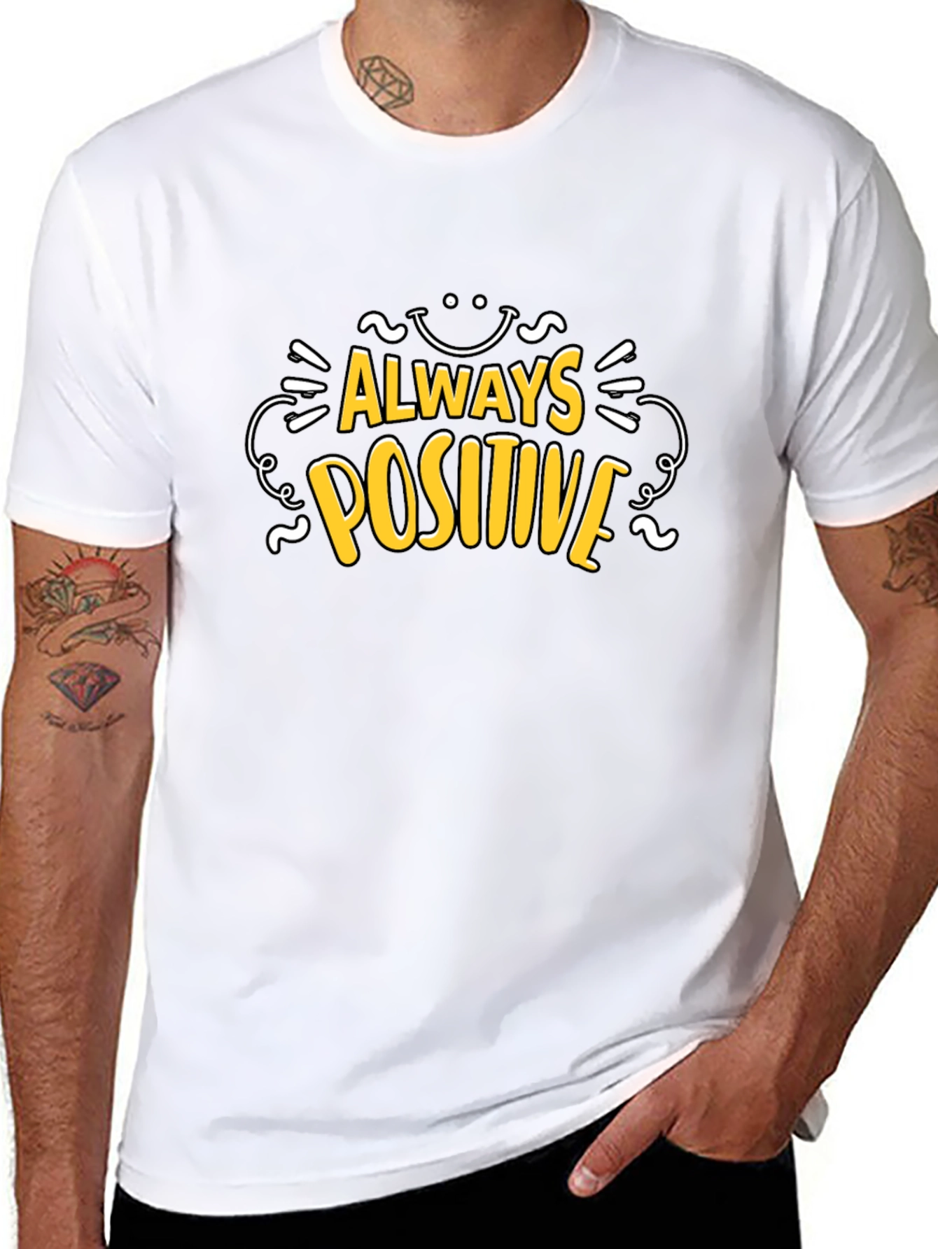 Always Positive Black T-Shirt