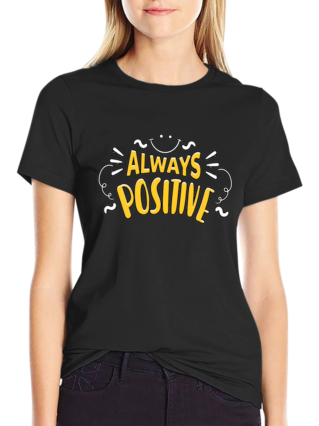 Always Positive Black T-Shirt