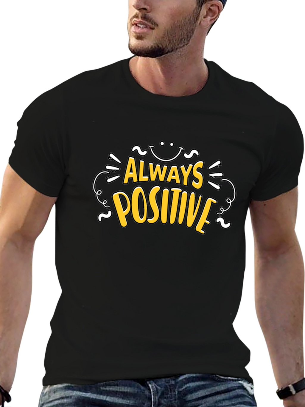 Always Positive Black T-Shirt