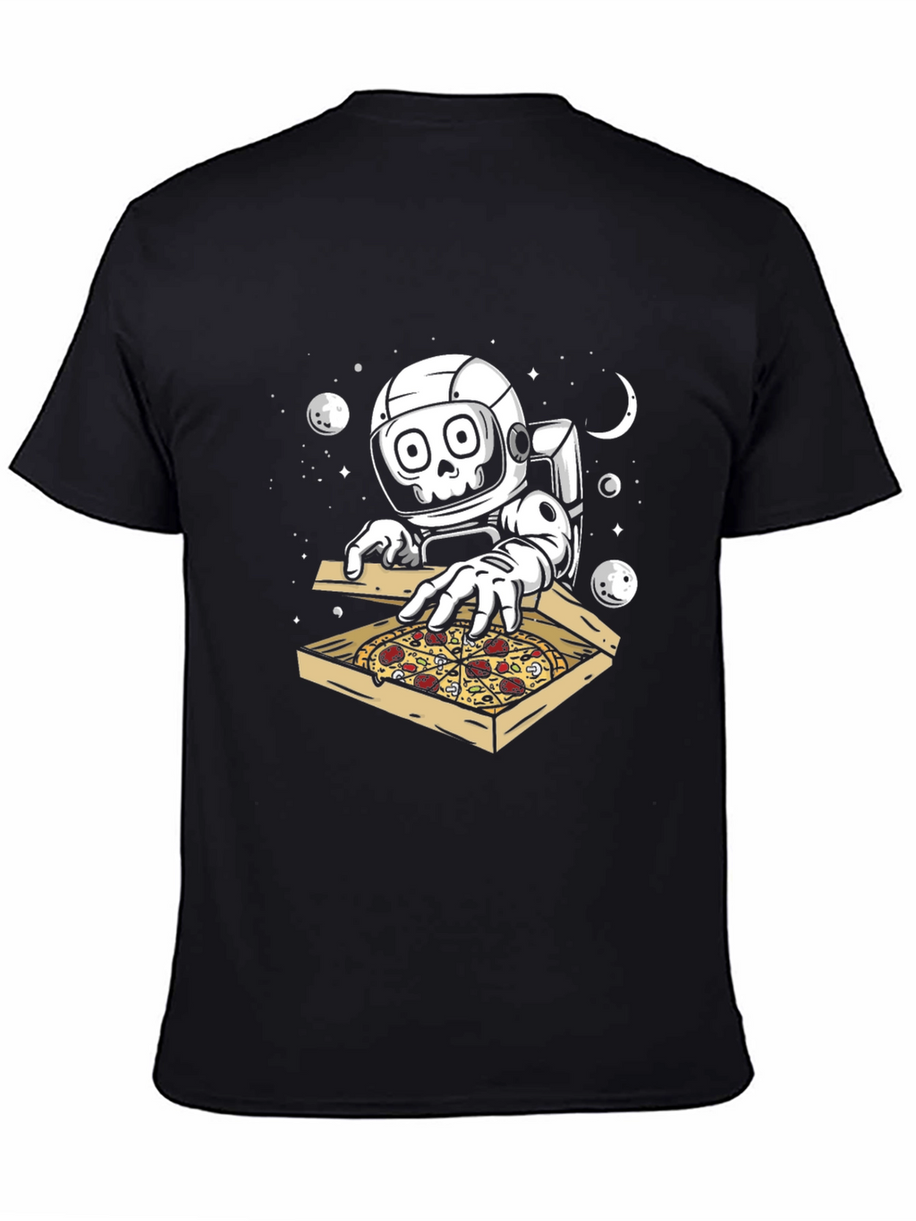 Astronaut Pizza Lover Graphic T-Shirt