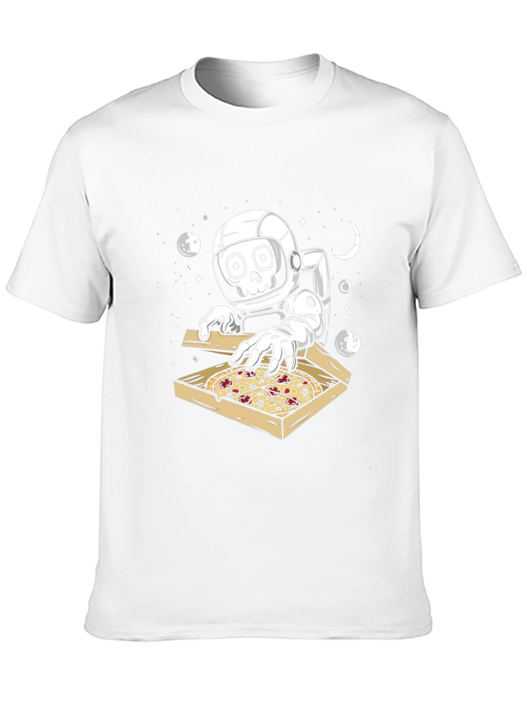 Astronaut Pizza Lover Graphic T-Shirt