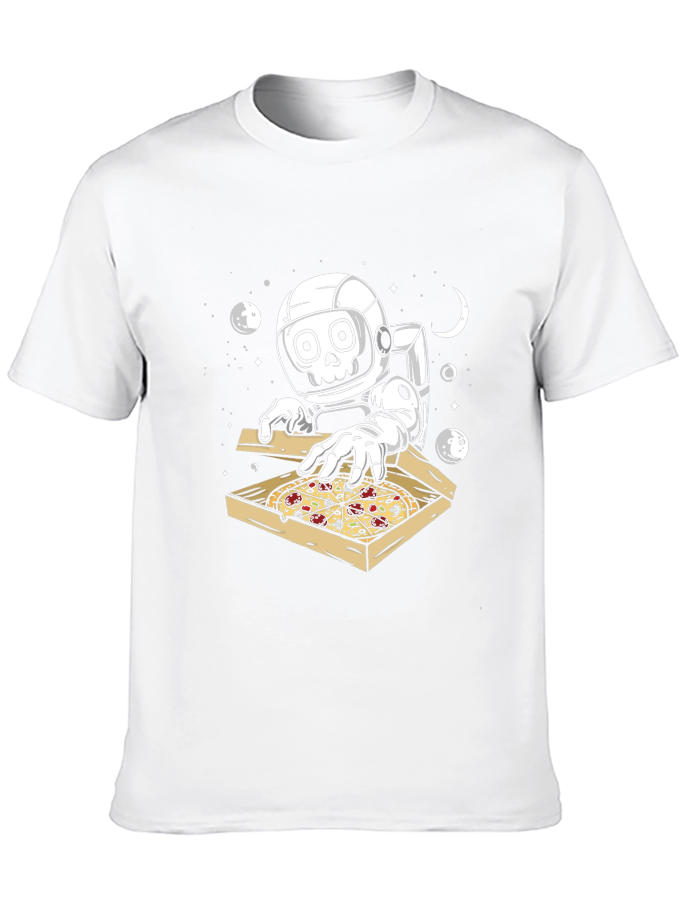 Astronaut Pizza Lover Graphic T-Shirt