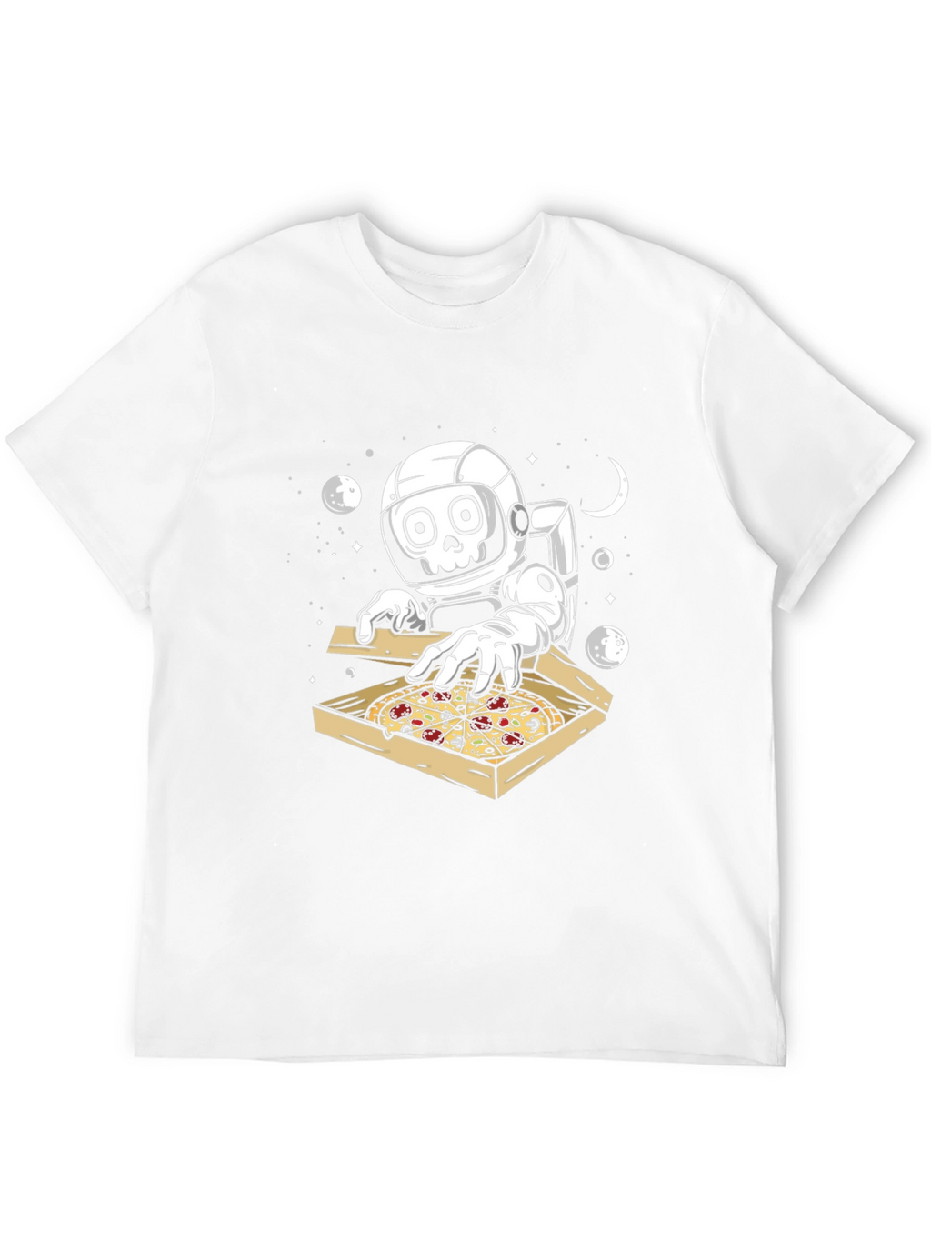 Astronaut Pizza Lover Graphic T-Shirt