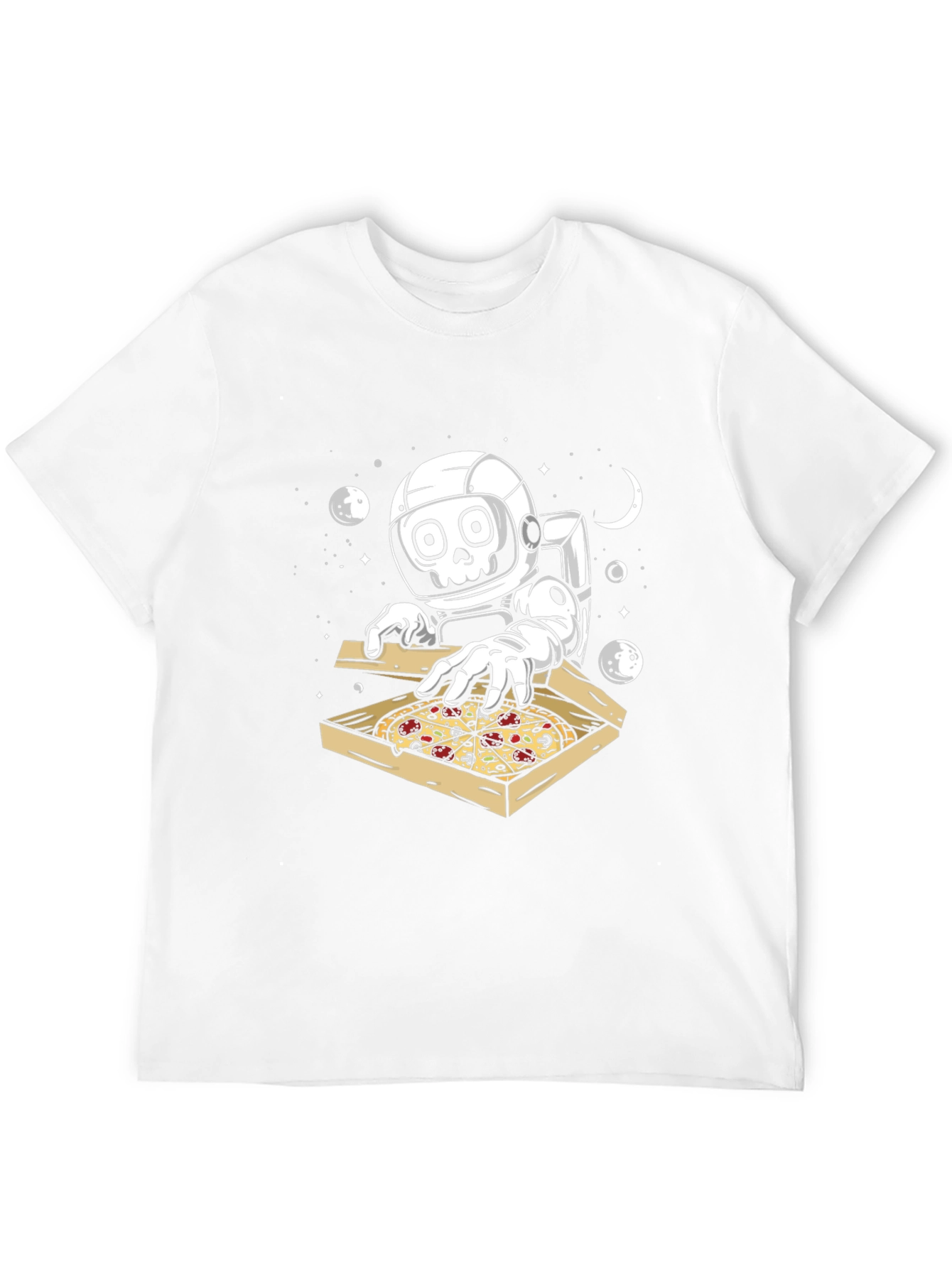 Astronaut Pizza Lover Graphic T-Shirt