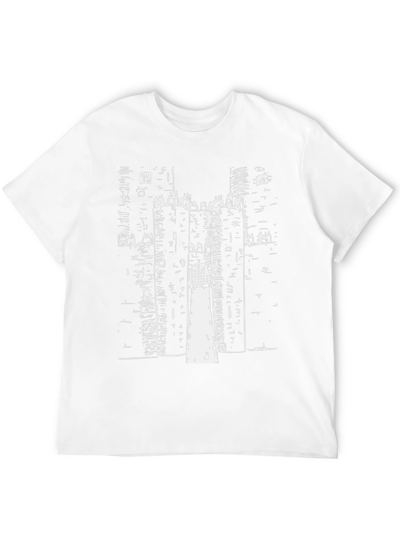 Black Castle Print Tee - Graphic T-Shirt