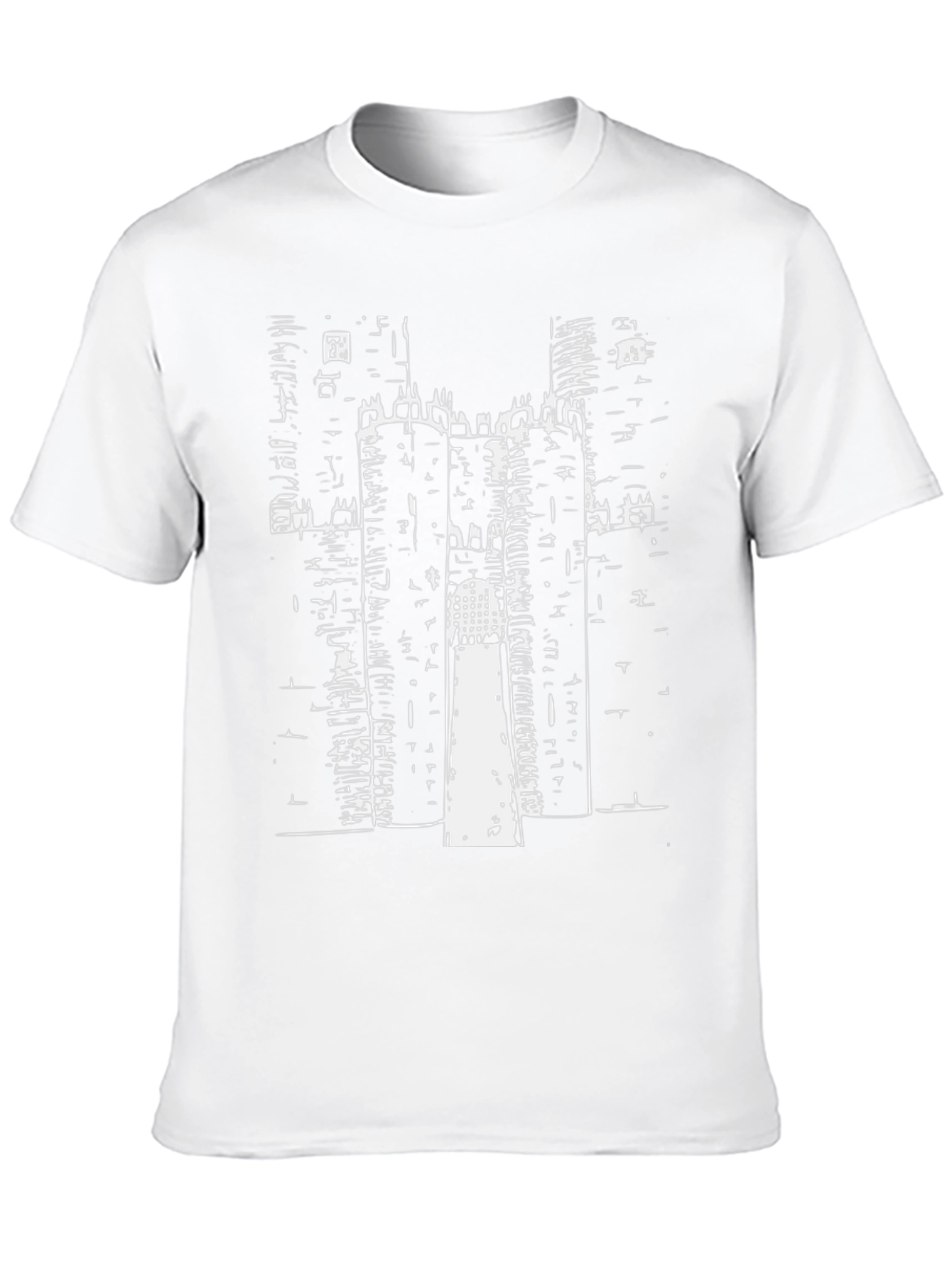 Black Castle Print Tee - Graphic T-Shirt