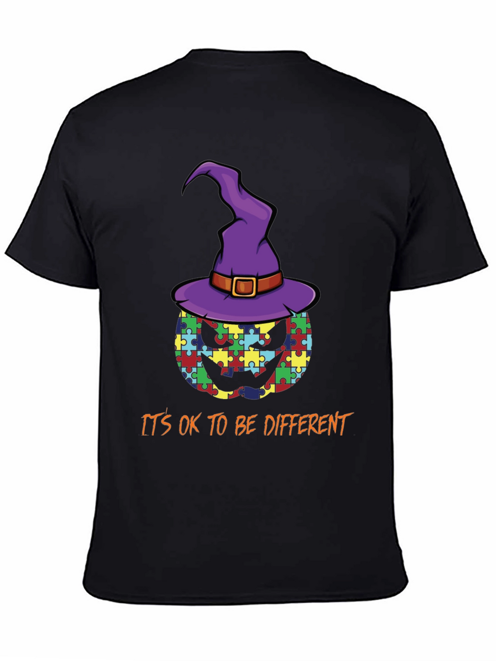 Autism Awareness Pumpkin Witch T-Shirt