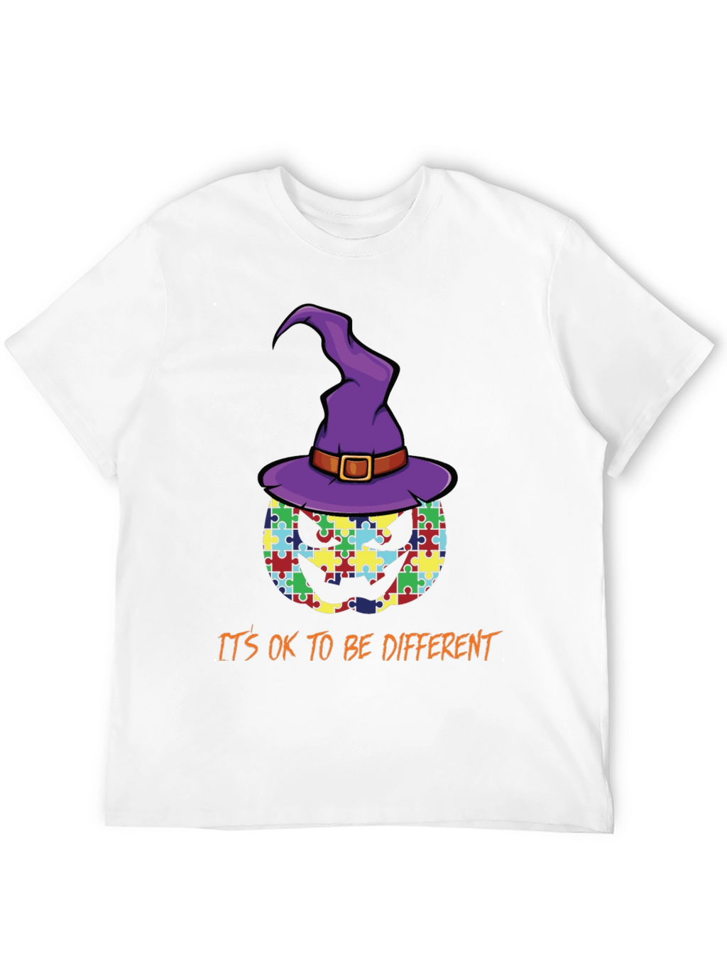 Autism Awareness Pumpkin Witch T-Shirt