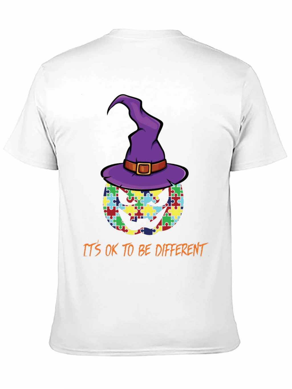 Autism Awareness Pumpkin Witch T-Shirt