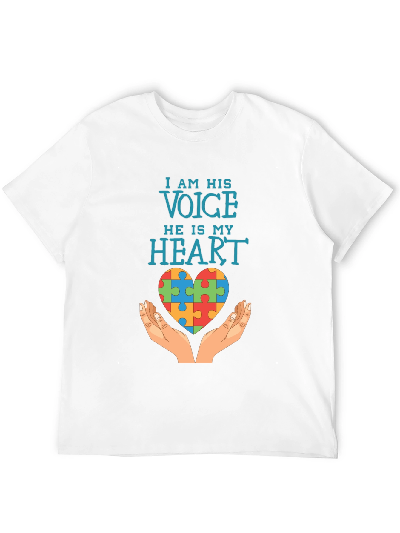 Autism Awareness T-Shirt: I Am His Voice He Is My Heart
