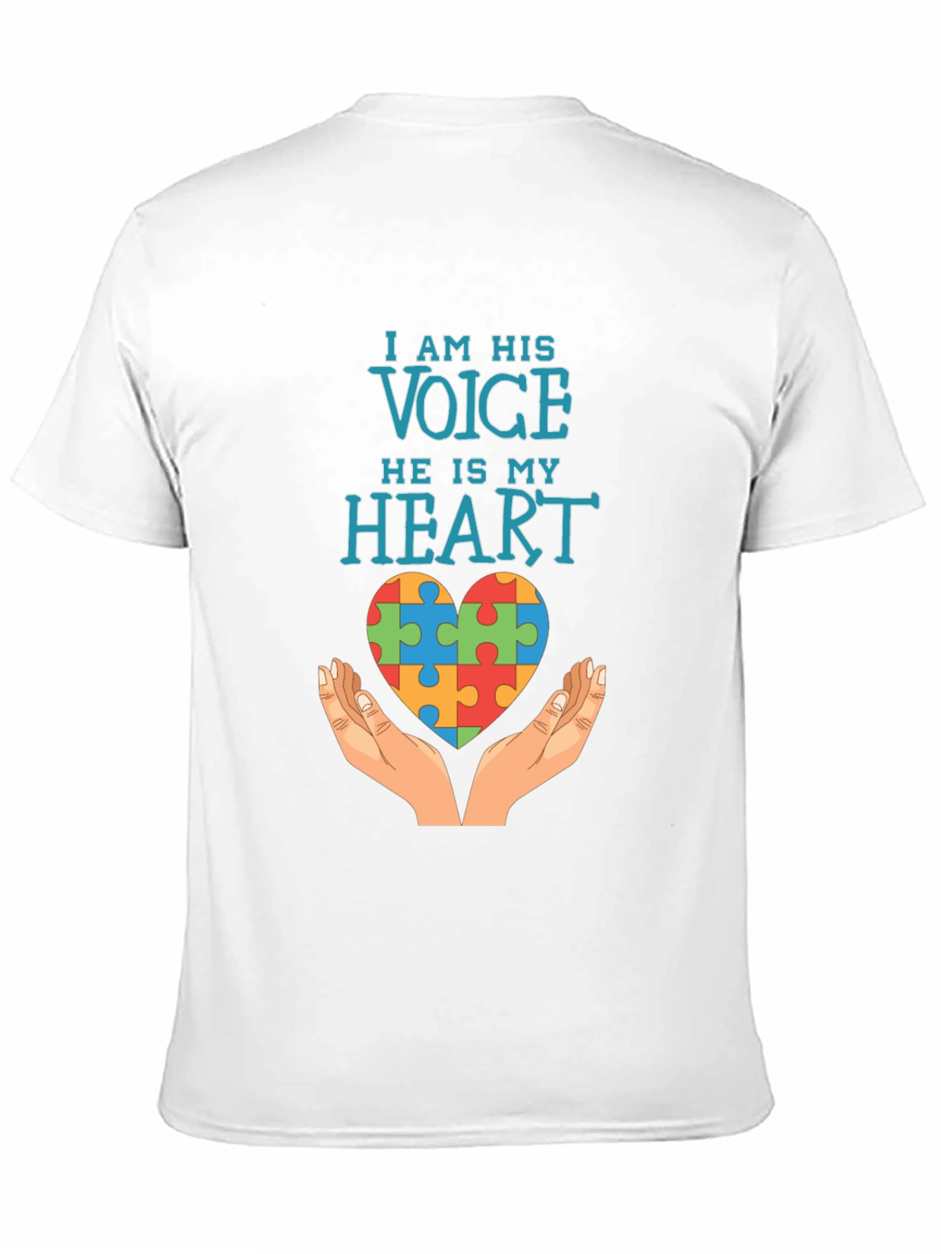 Autism Awareness T-Shirt: I Am His Voice He Is My Heart