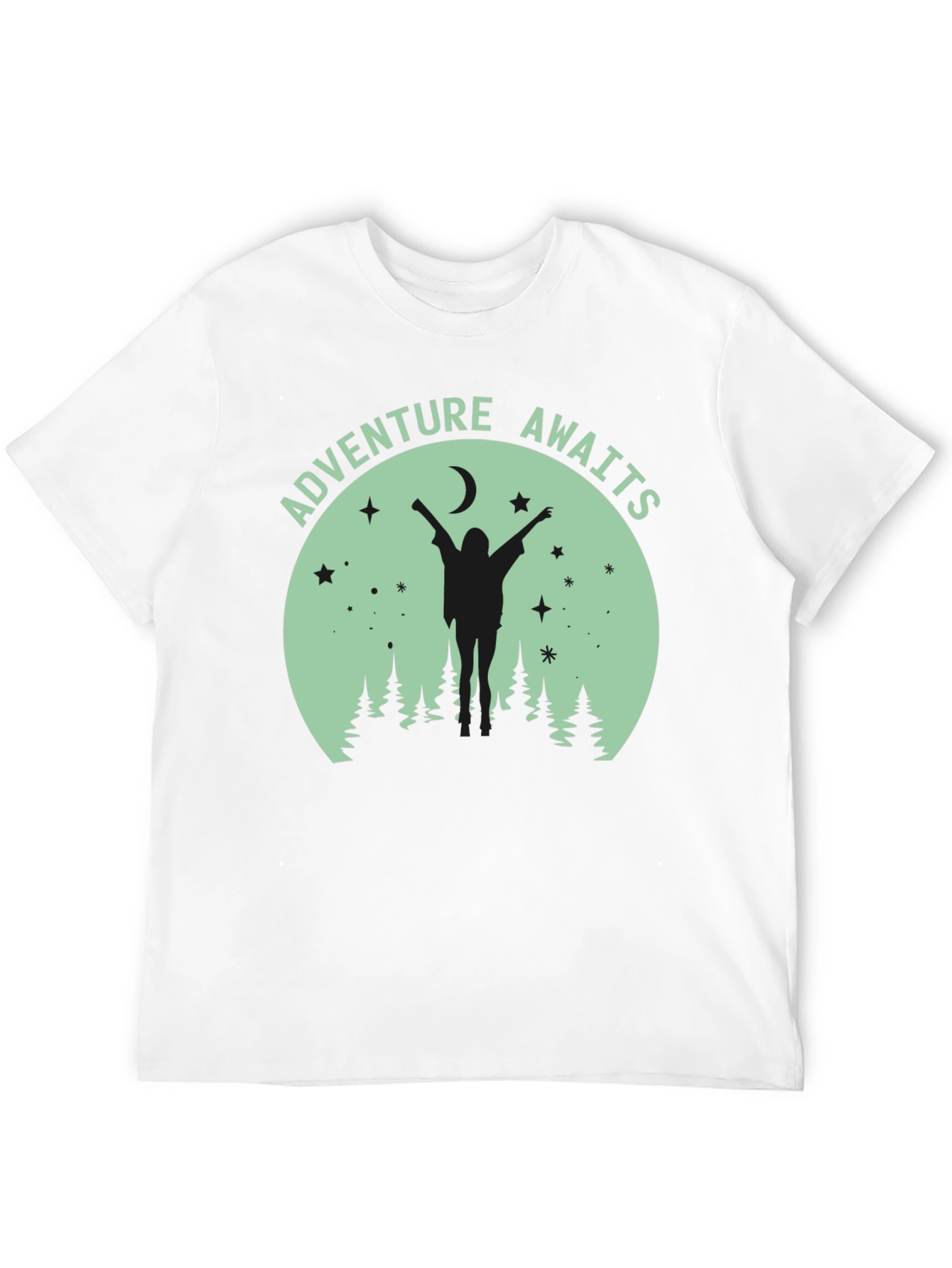 Adventure Awaits Graphic Tee - Unisex Black T-Shirt