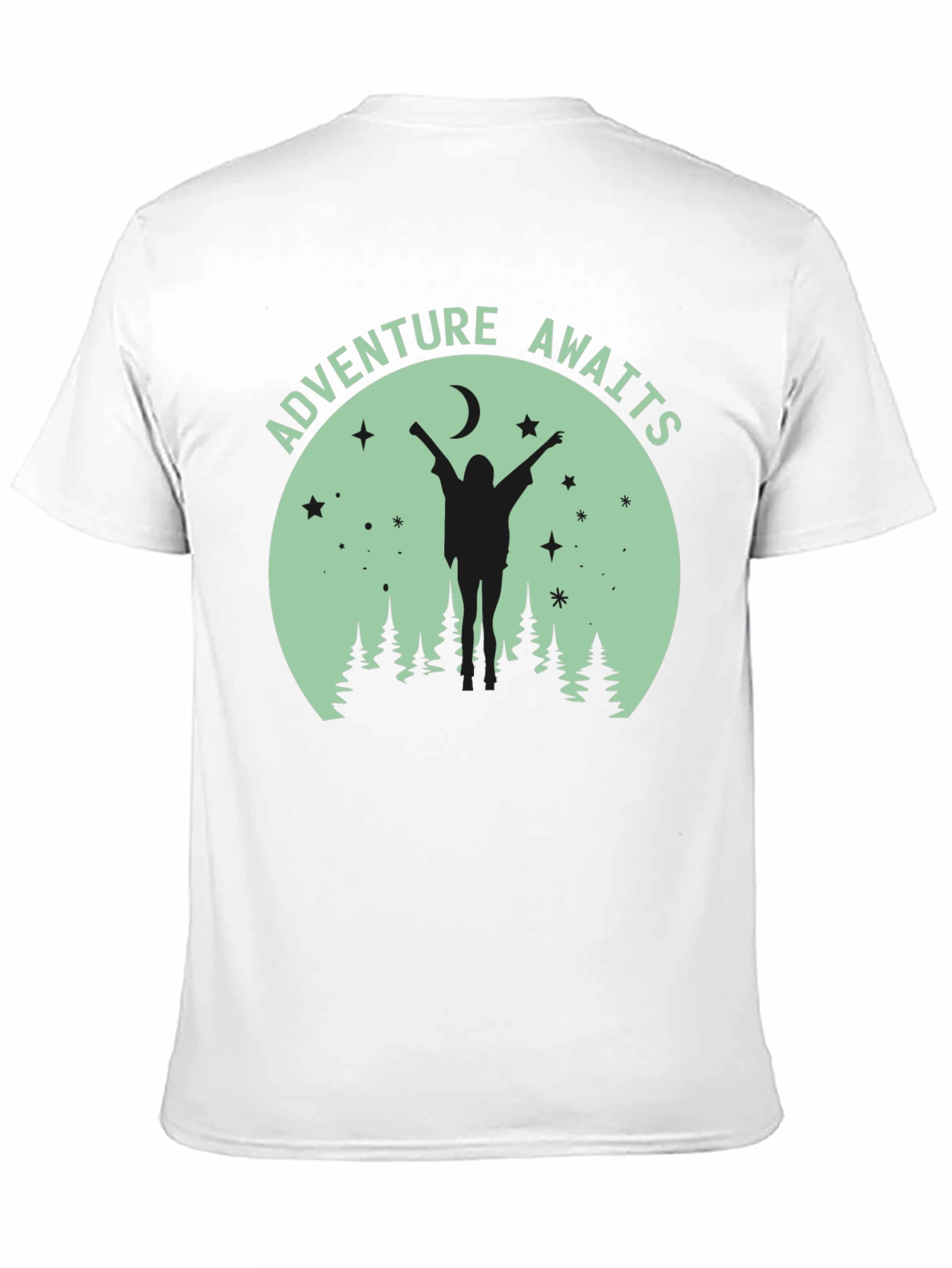 Adventure Awaits Graphic Tee - Unisex Black T-Shirt