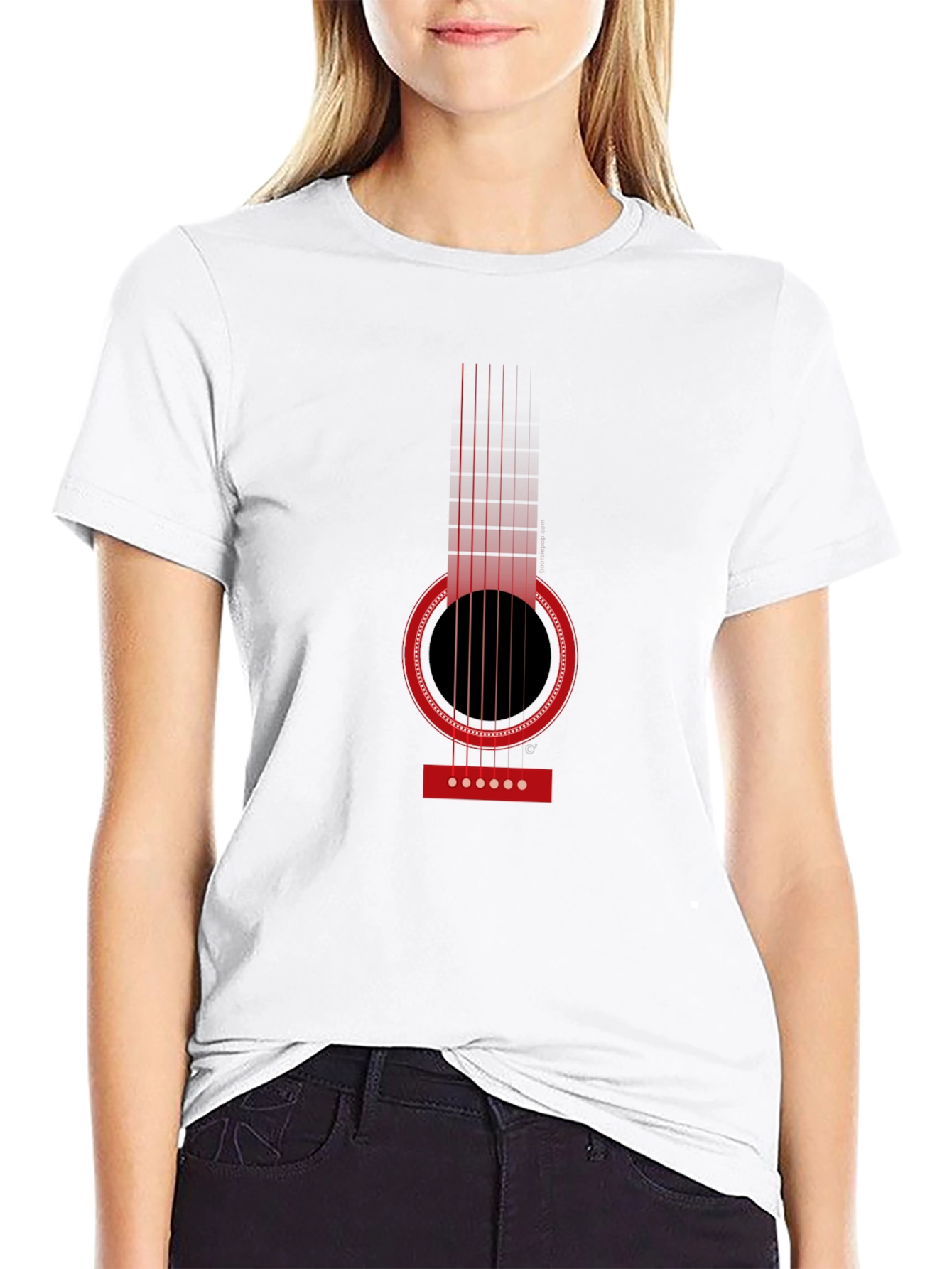 Acoustic Guitar Graphic T-Shirt - Classic Design