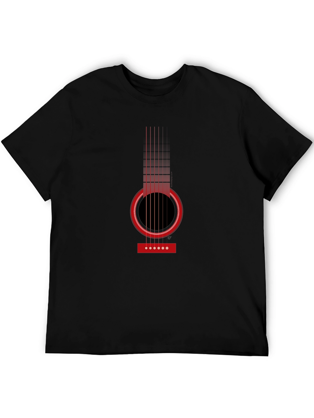 Acoustic Guitar Graphic T-Shirt - Classic Design