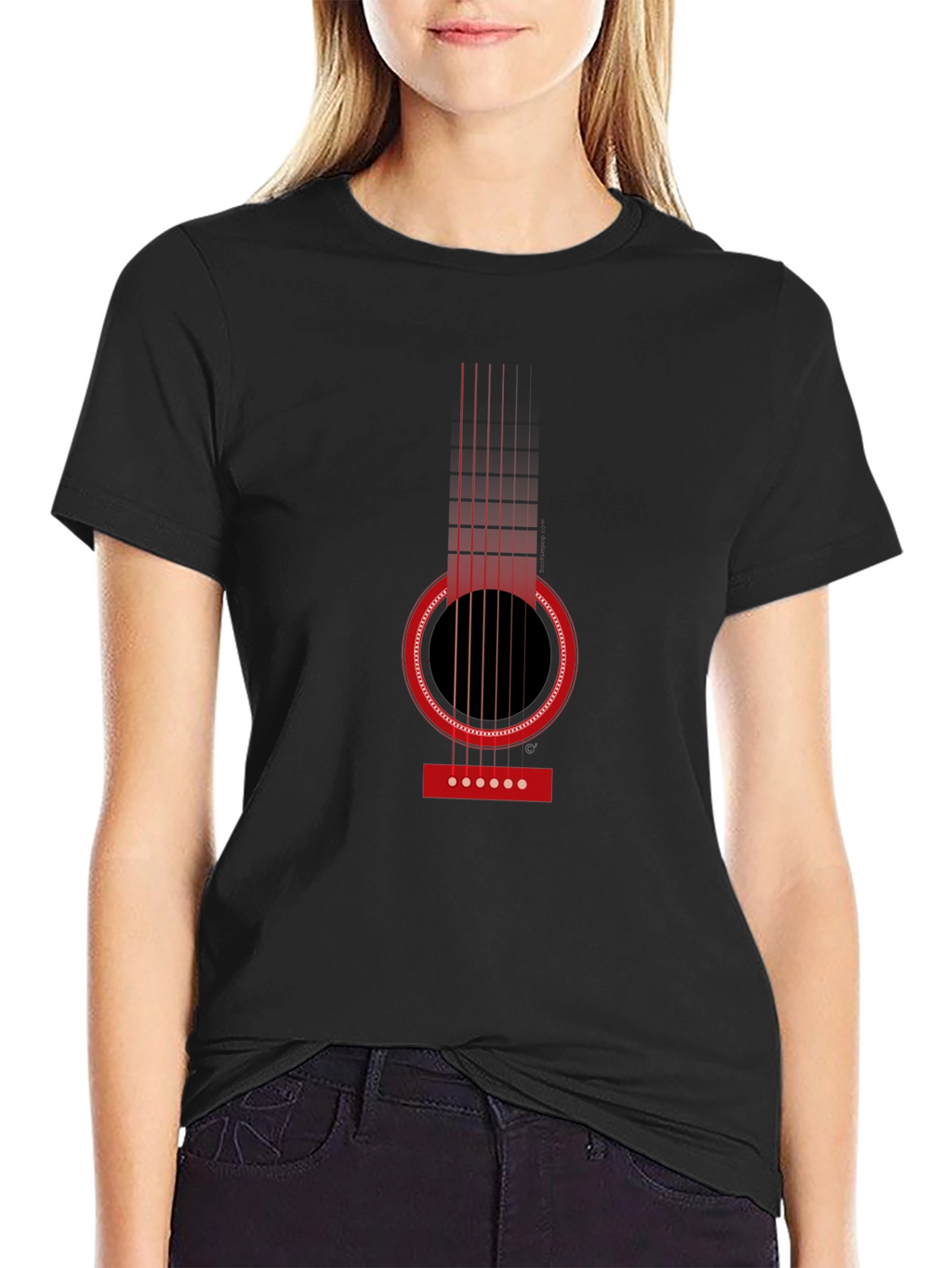 Acoustic Guitar Graphic T-Shirt - Classic Design
