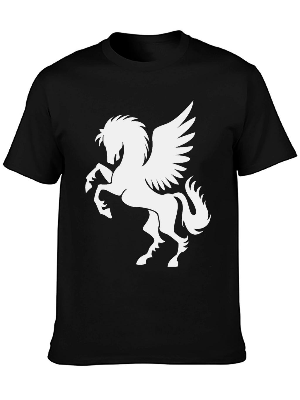 Black Pegasus Graphic Tee - Mythical Style!