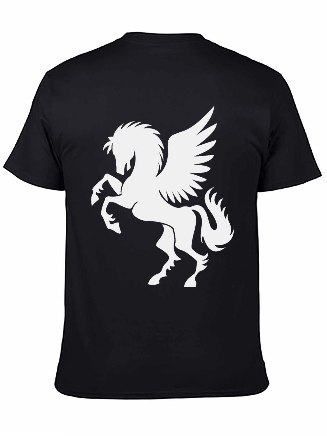 Black Pegasus Graphic Tee - Mythical Style!