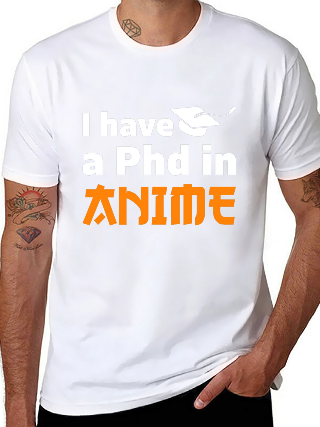 Anime PhD Black T-Shirt - Otaku Style