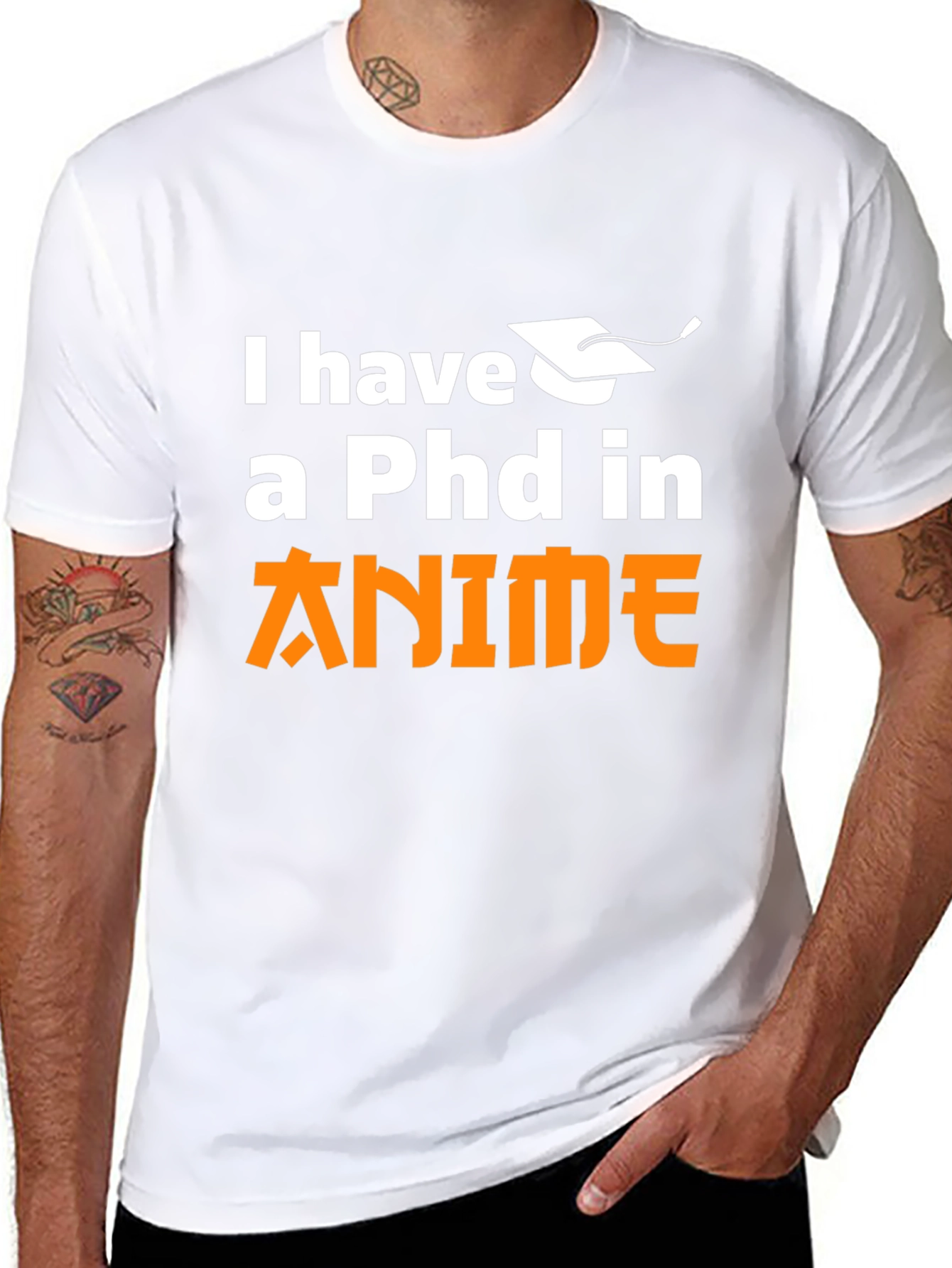 Anime PhD Black T-Shirt - Otaku Style