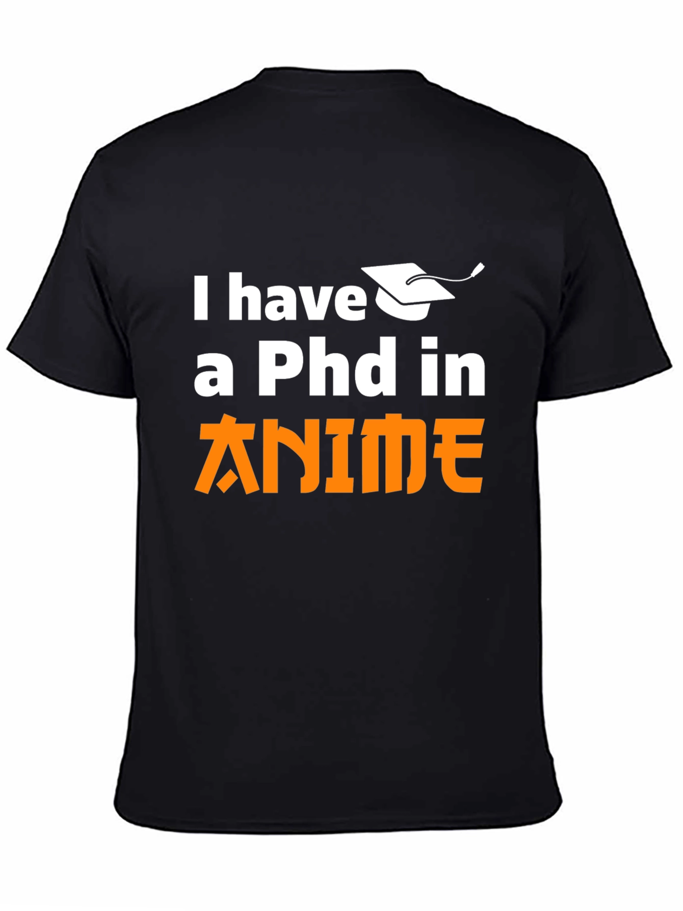 Anime PhD Black T-Shirt - Otaku Style