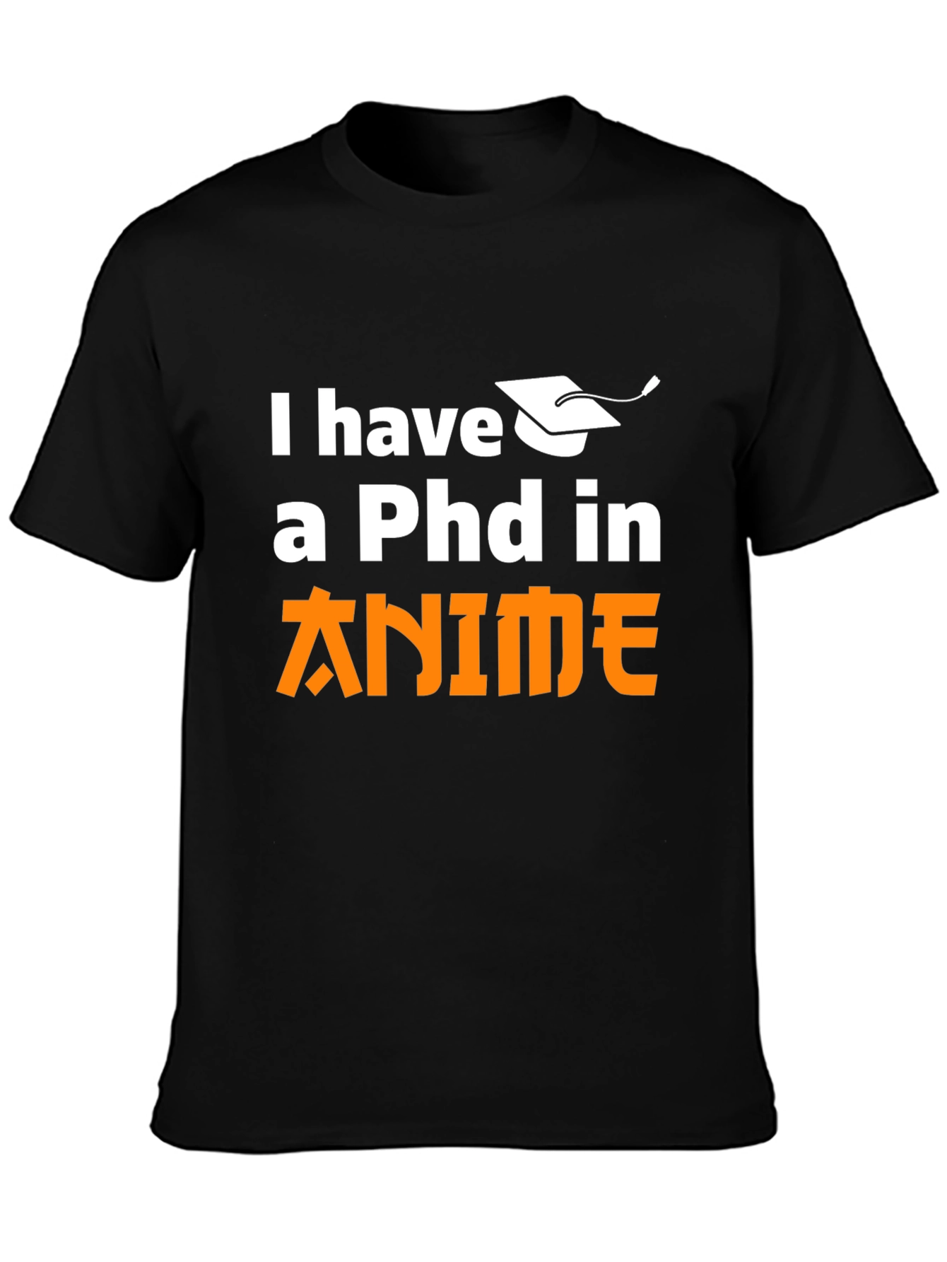 Anime PhD Black T-Shirt - Otaku Style