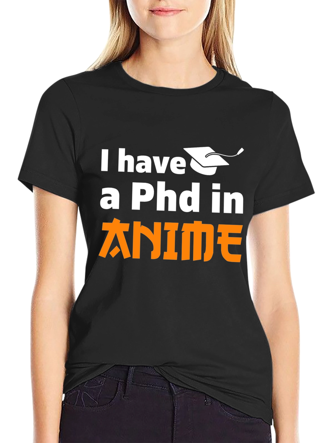 Anime PhD Black T-Shirt - Otaku Style