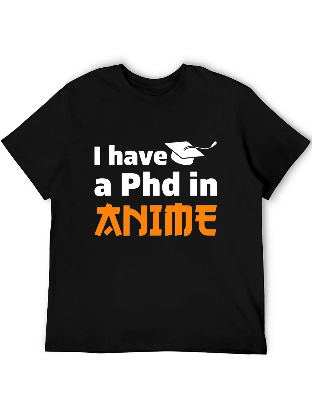 Anime PhD Black T-Shirt - Otaku Style