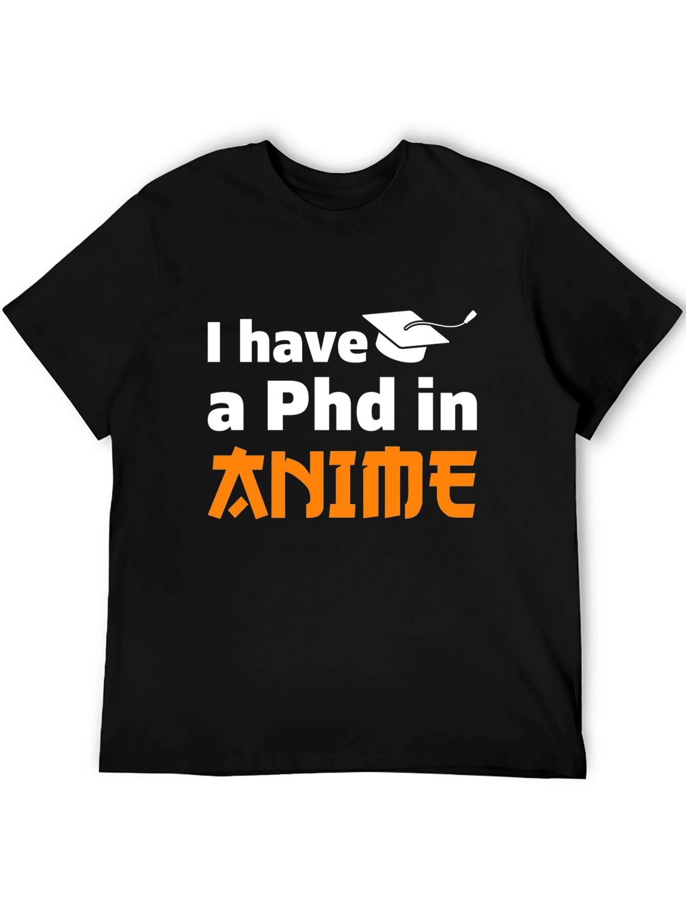 Anime PhD Black T-Shirt - Otaku Style