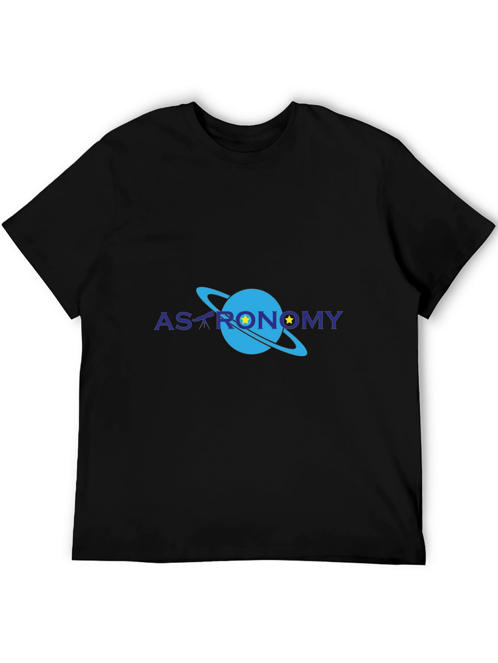Astronomy Graphic Print Black T-Shirt