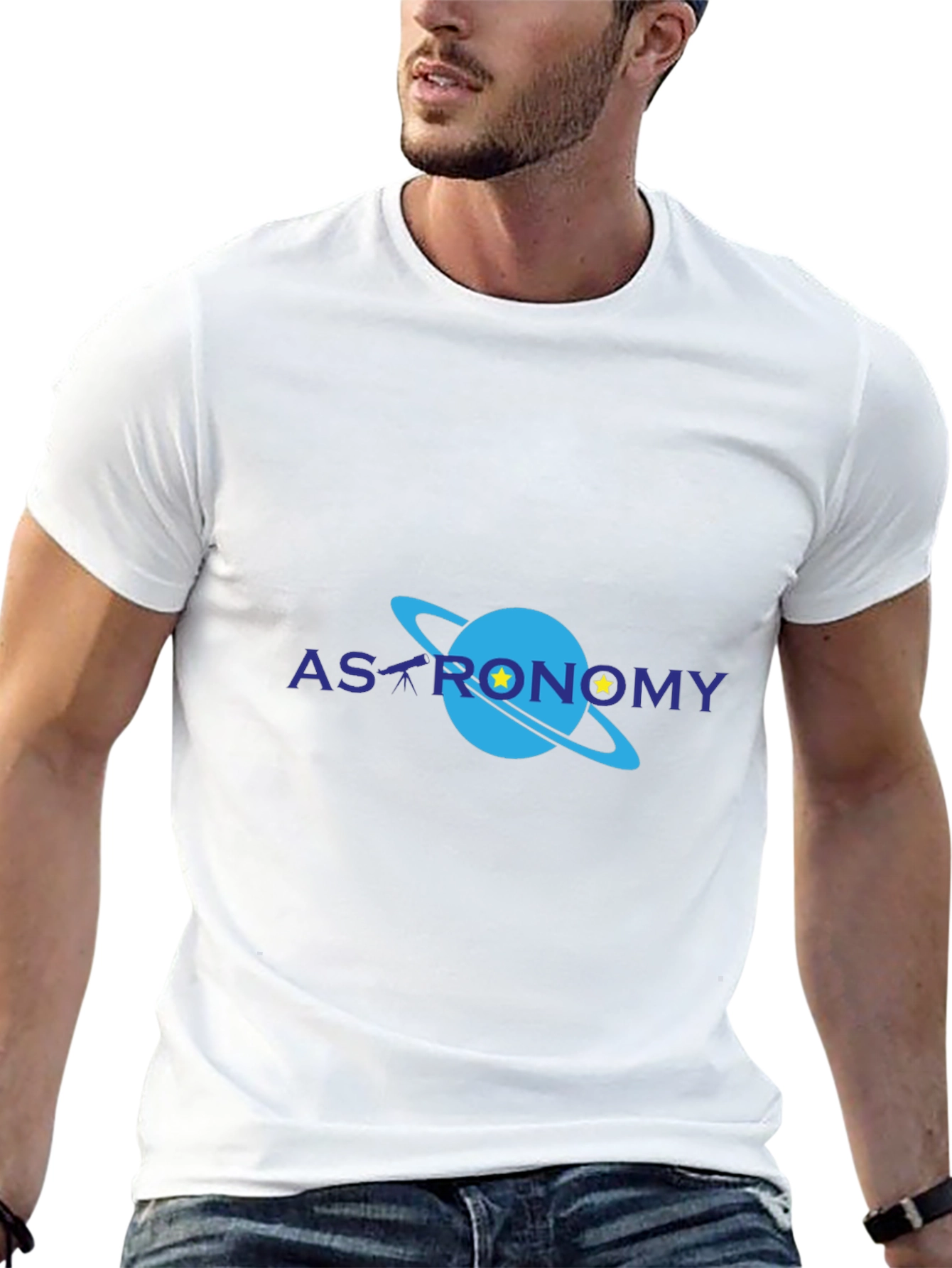 Astronomy Graphic Print Black T-Shirt