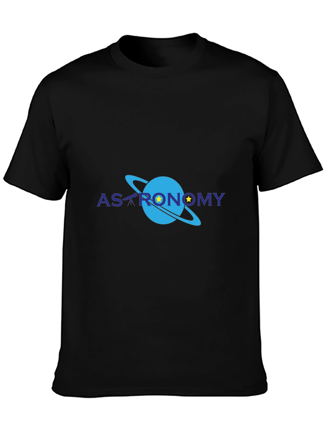 Astronomy Graphic Print Black T-Shirt