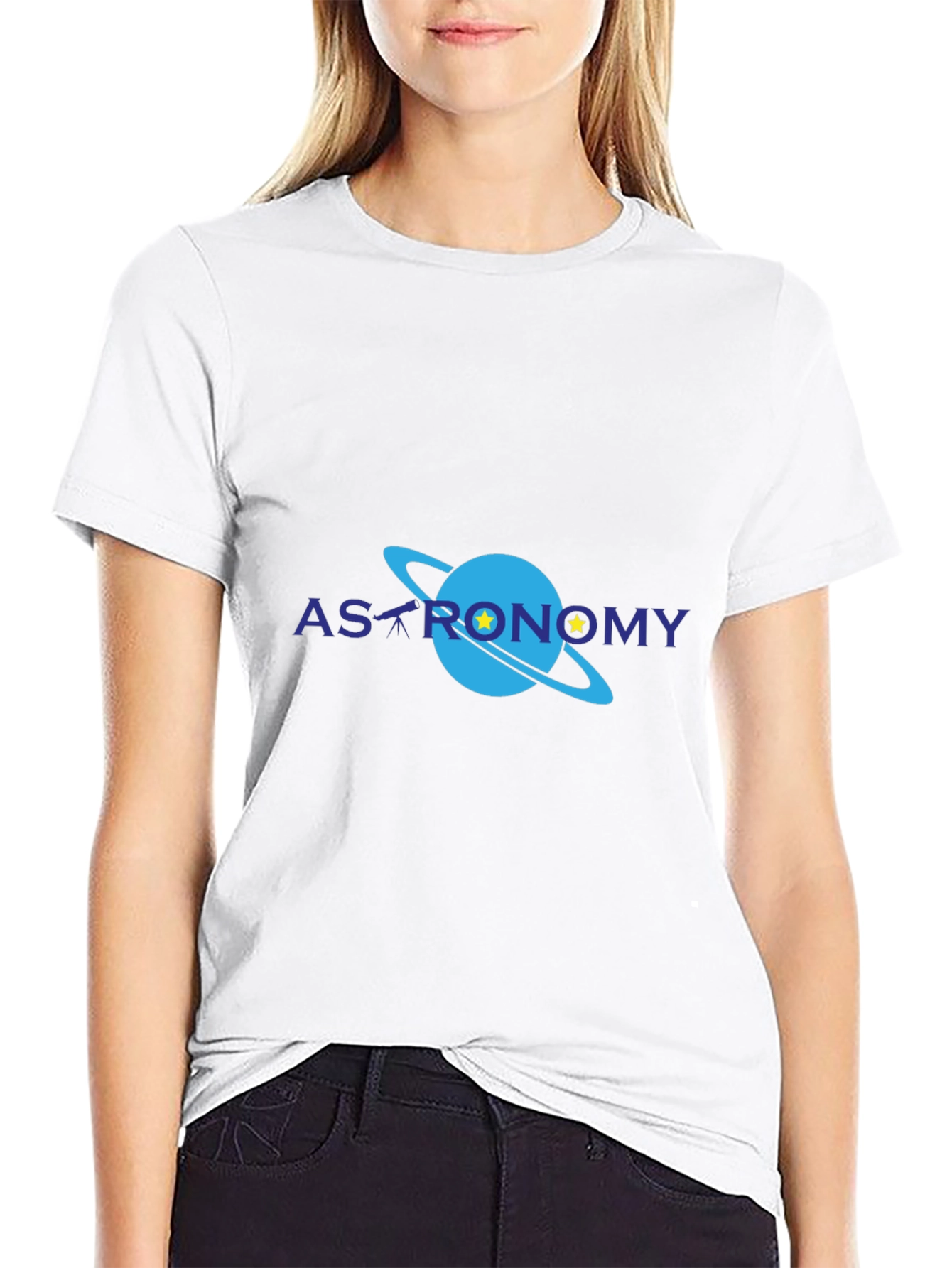 Astronomy Graphic Print Black T-Shirt