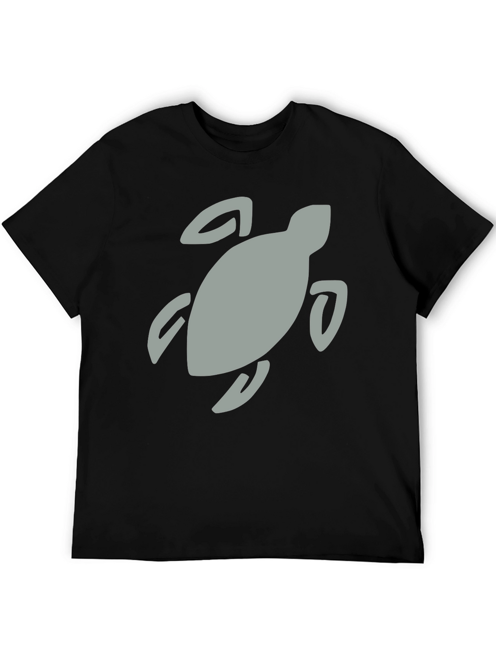 Black T-Shirt with Turtle Graphic