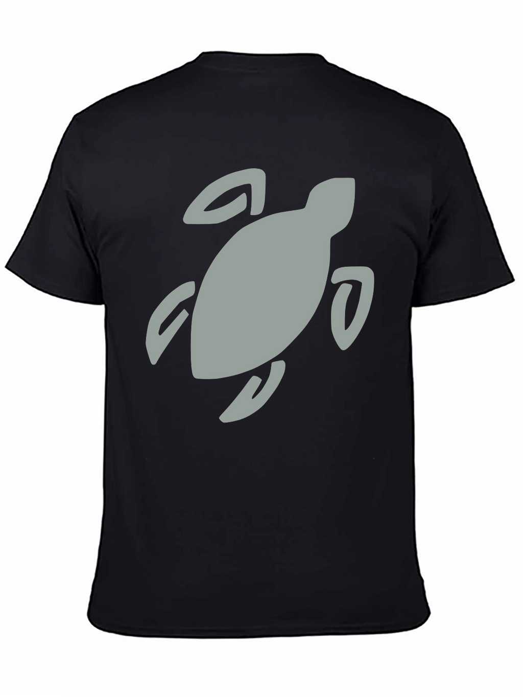 Black T-Shirt with Turtle Graphic