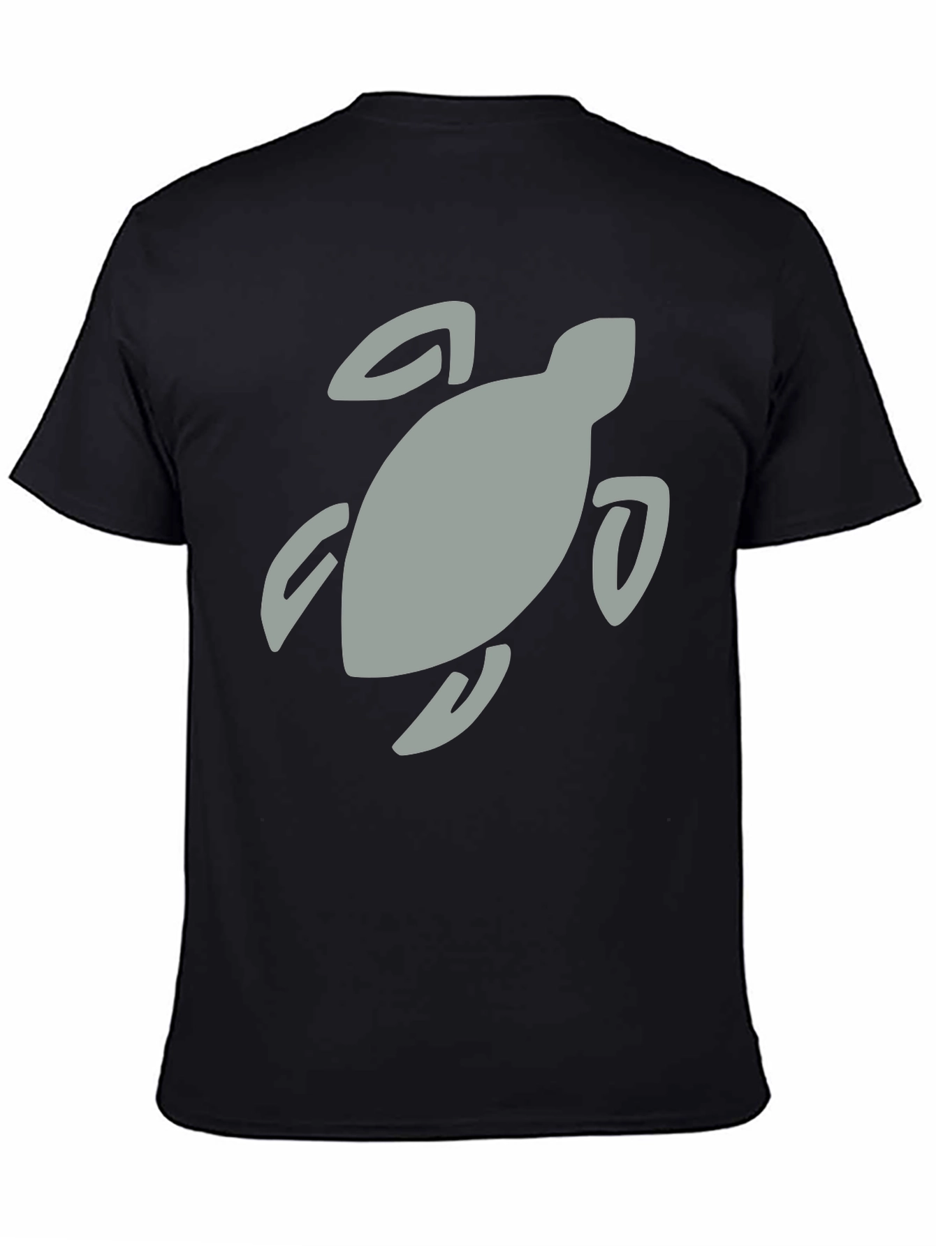 Black T-Shirt with Turtle Graphic