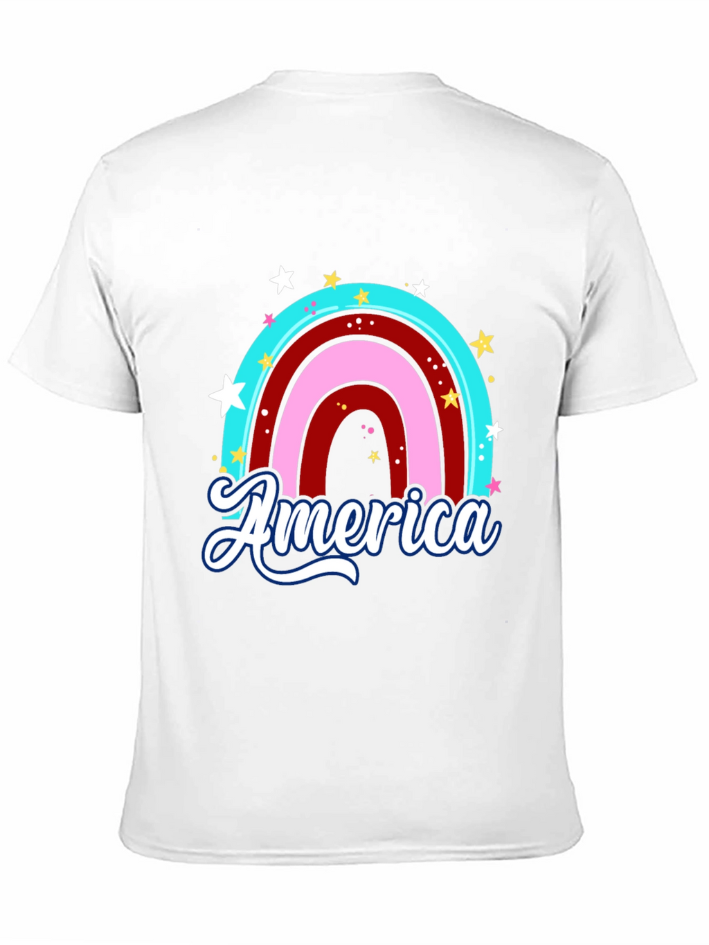 America Rainbow Graphic T-Shirt